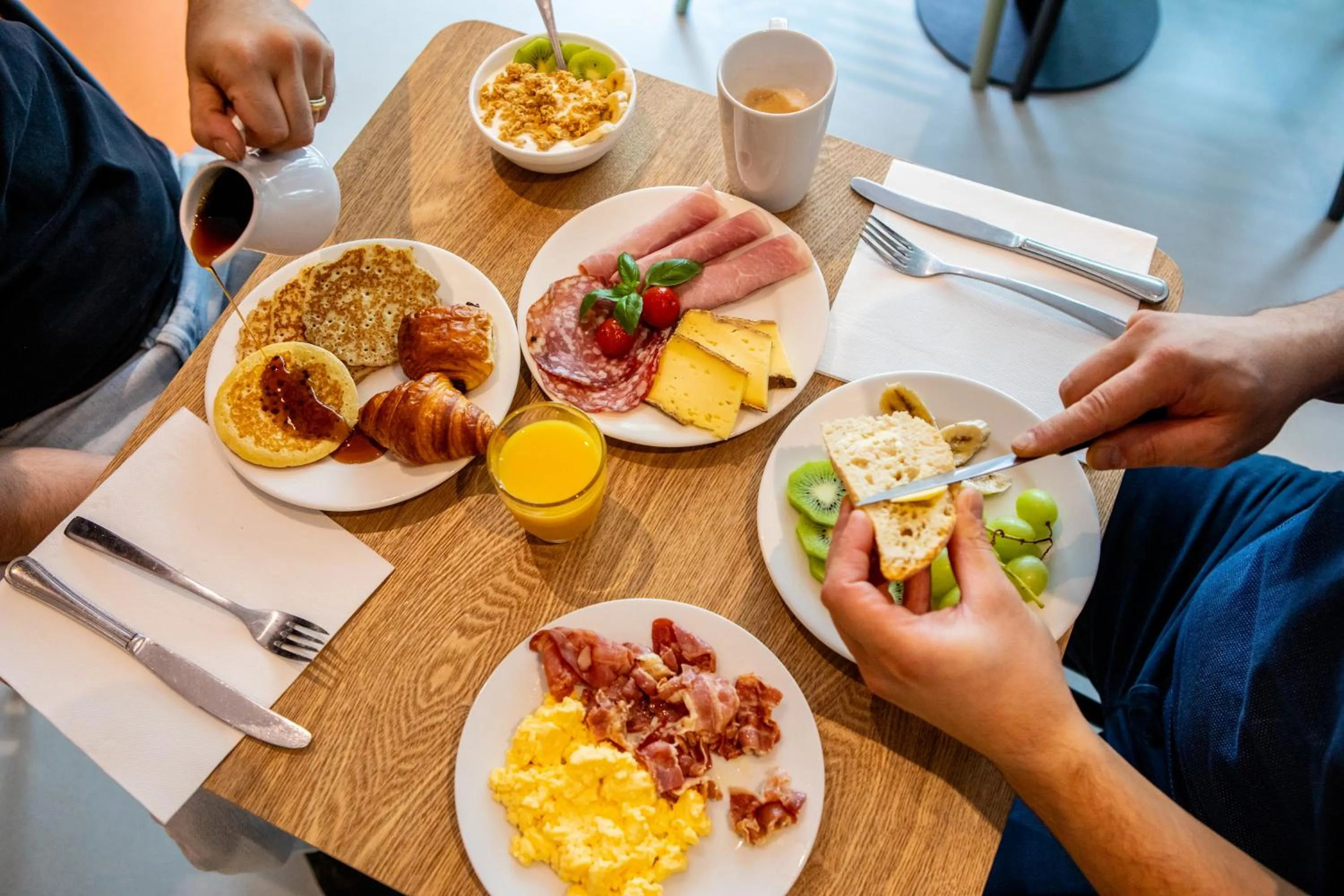 Buffet breakfast in Ibis Styles Paris Saint Denis Pleyel