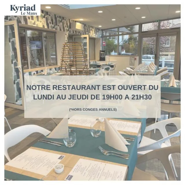 Restaurant/places to eat in Kyriad Le Mans Est