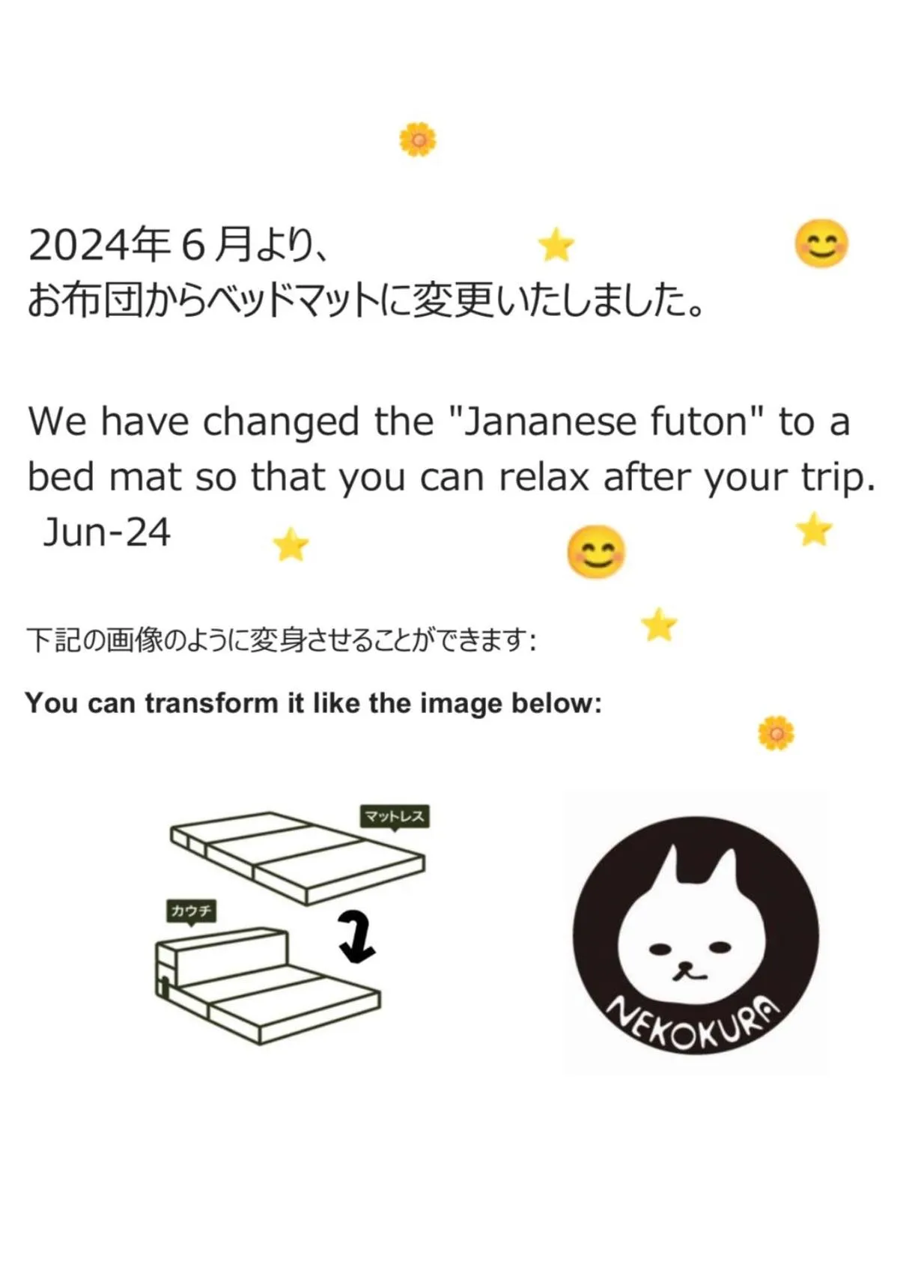 Text overlay in Nekokura Hostel