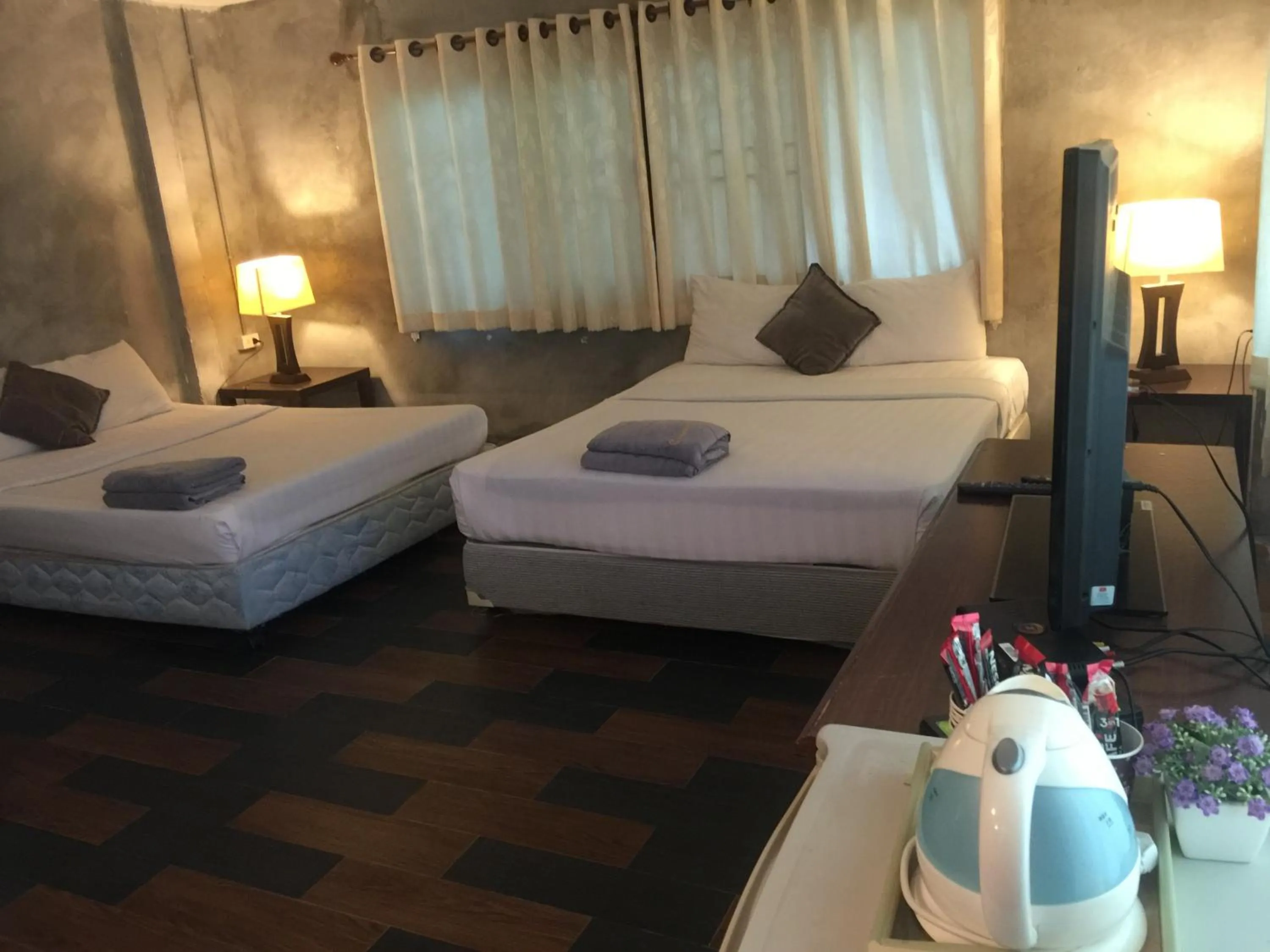 Bed in Crescent Bay Resort