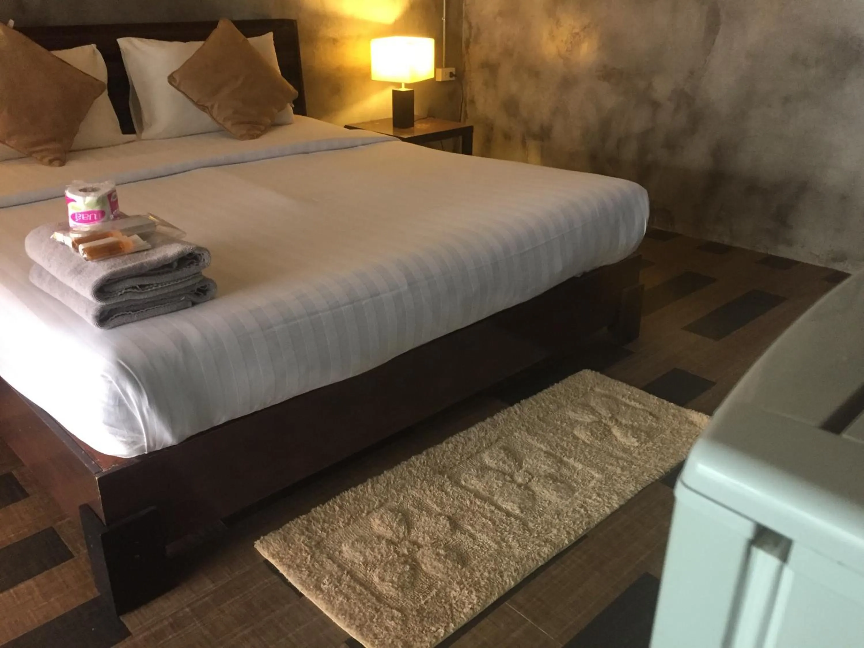 Bed in Crescent Bay Resort