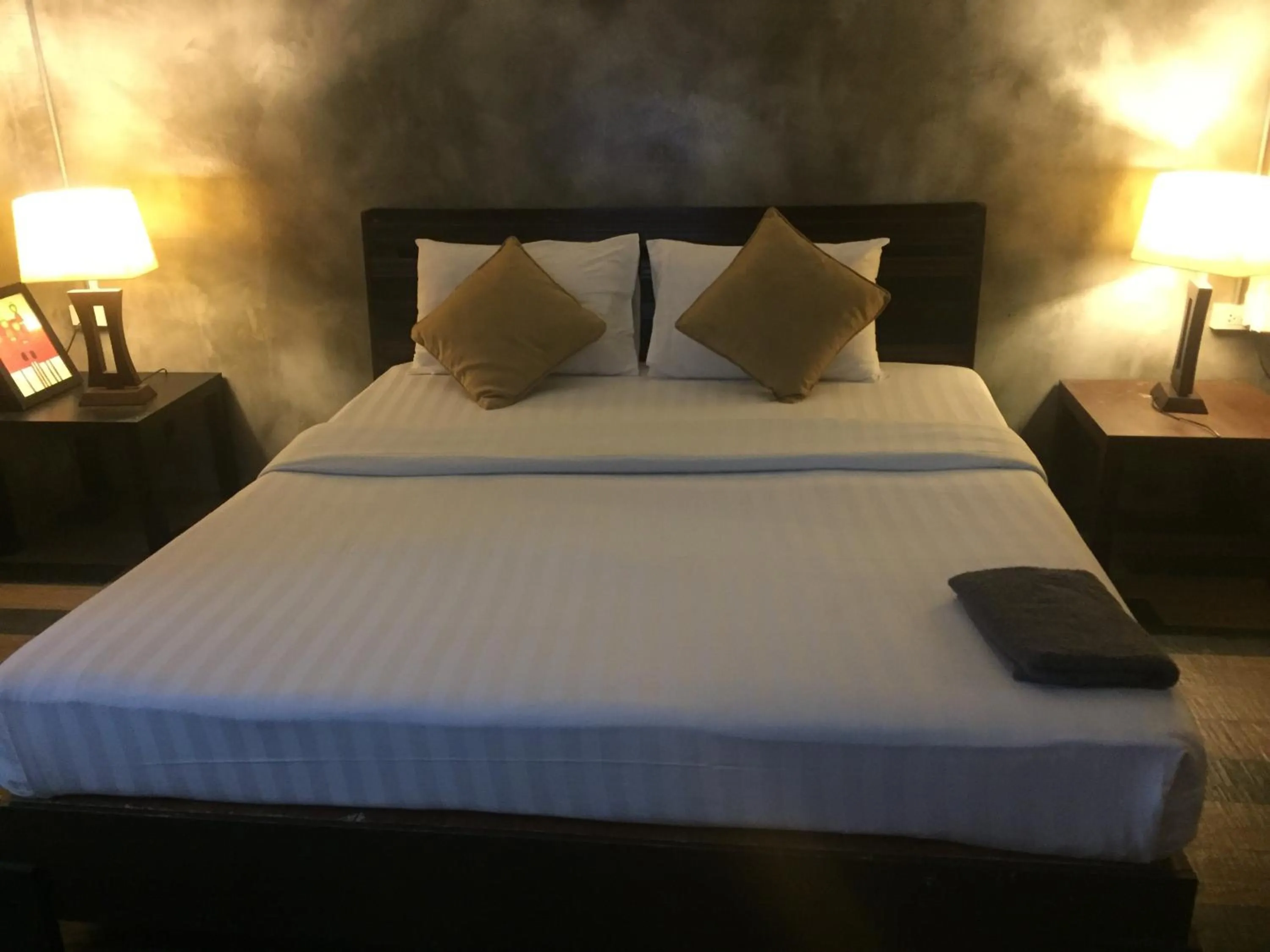 Bed in Crescent Bay Resort