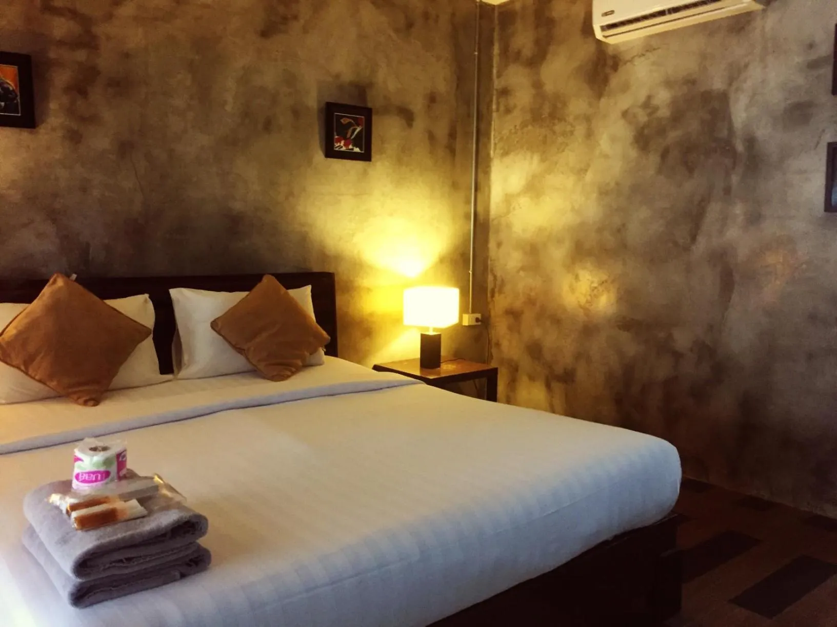 Bed in Crescent Bay Resort