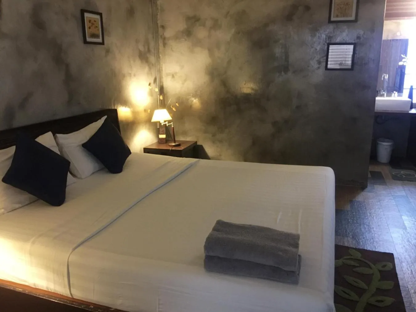 Bed in Crescent Bay Resort