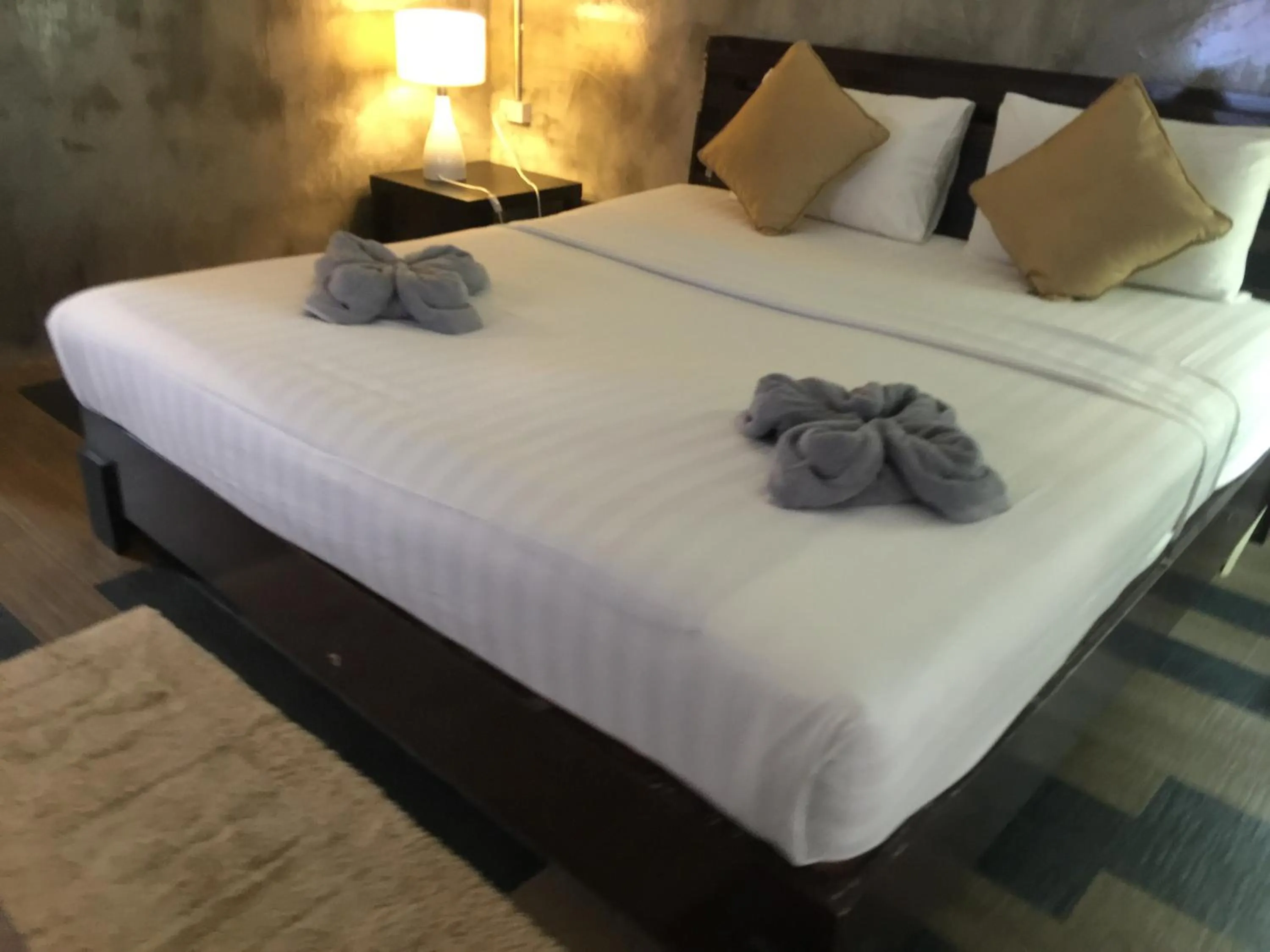 Bed in Crescent Bay Resort