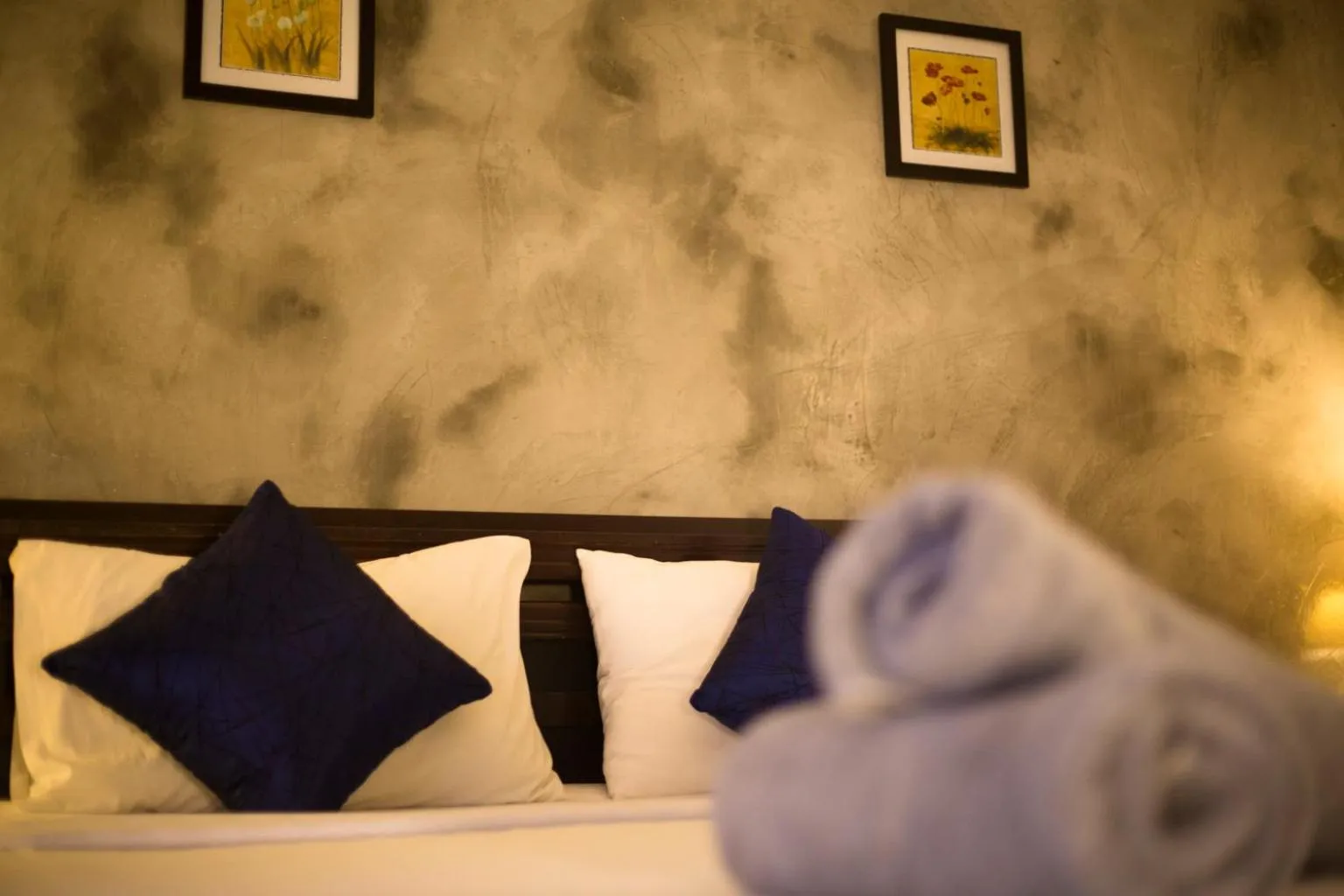 Bed in Crescent Bay Resort