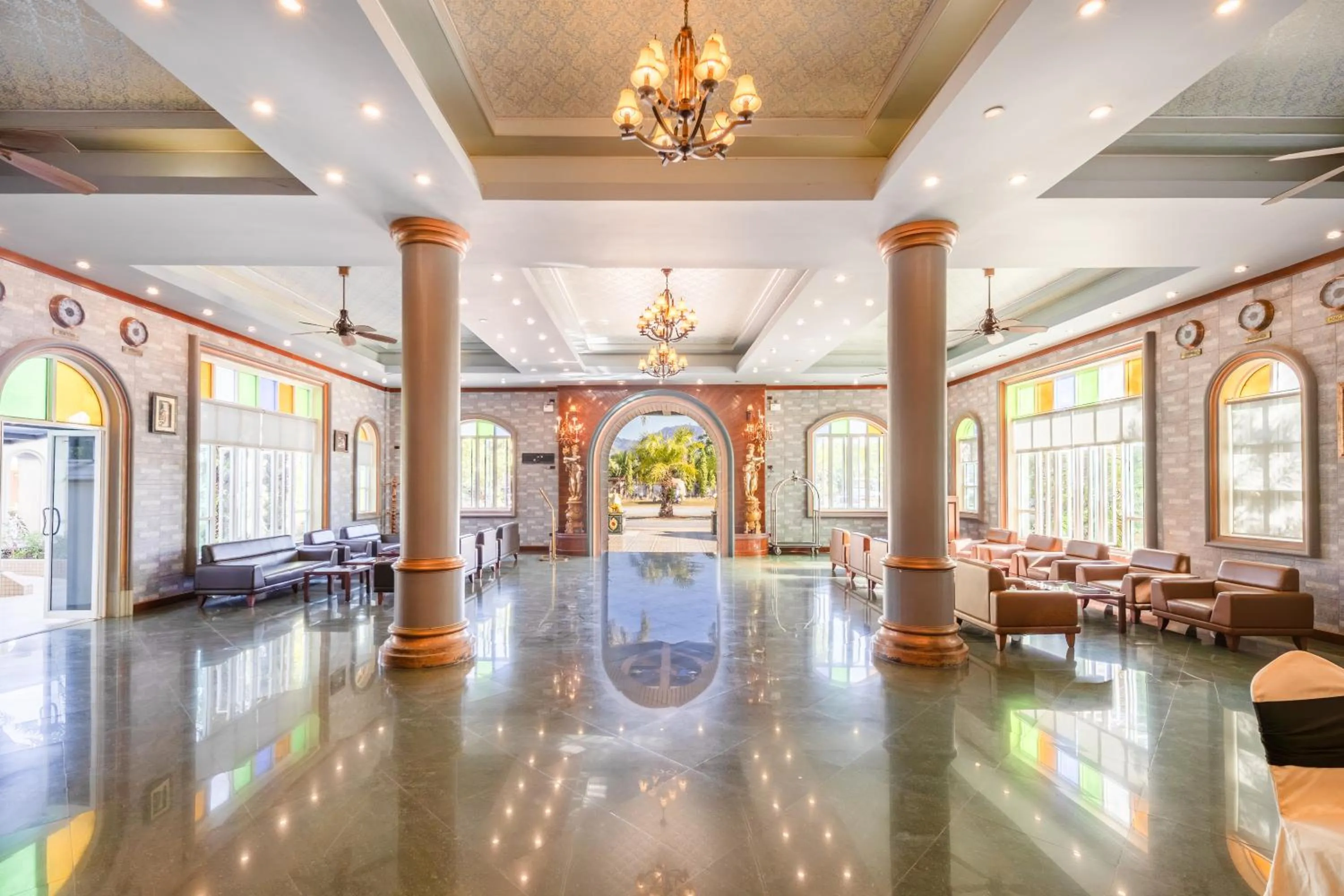 Inner courtyard view in Erawan Phangnga Hotel, Natai Beach