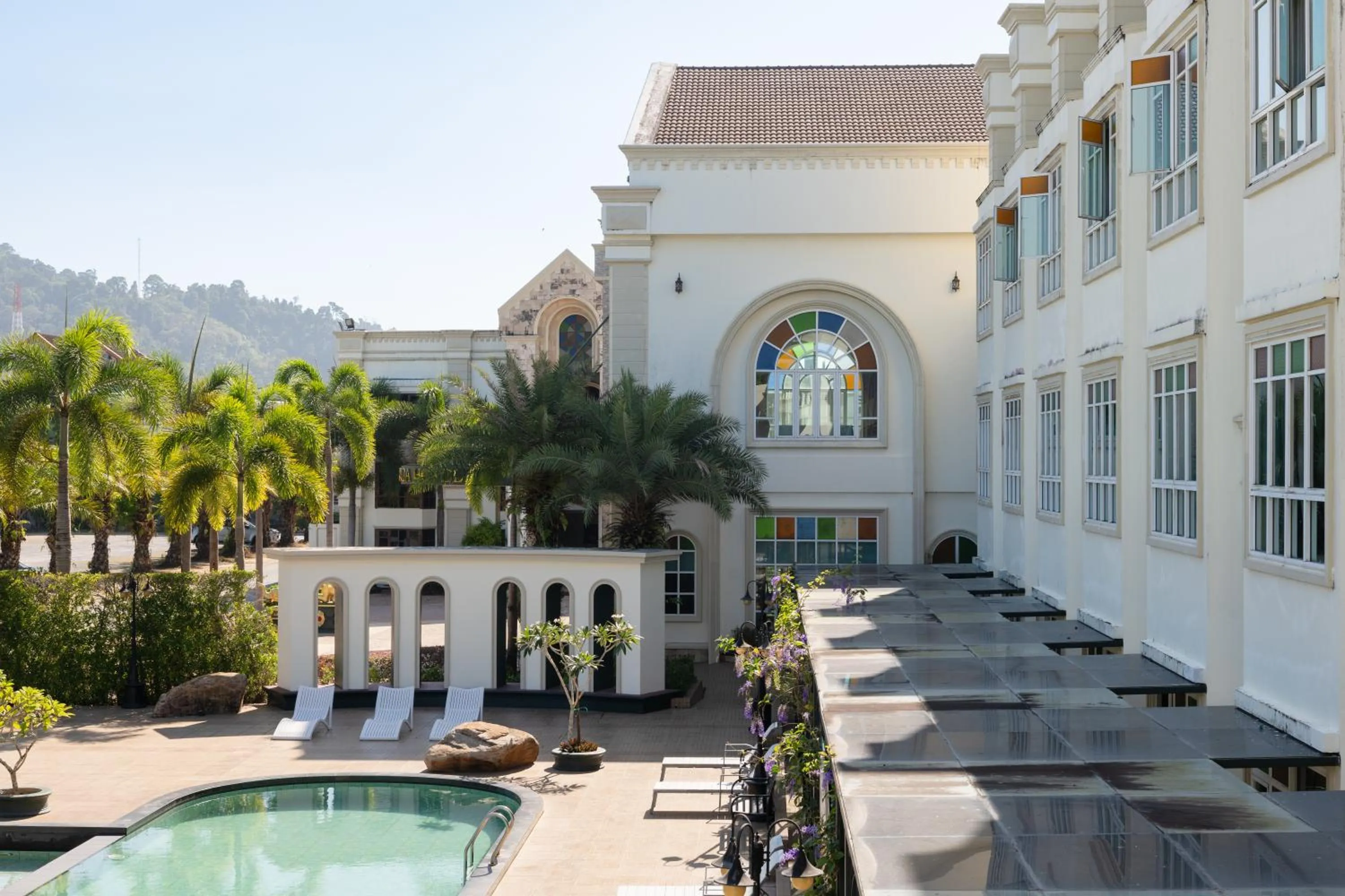 Swimming pool in Erawan Phangnga Hotel, Natai Beach