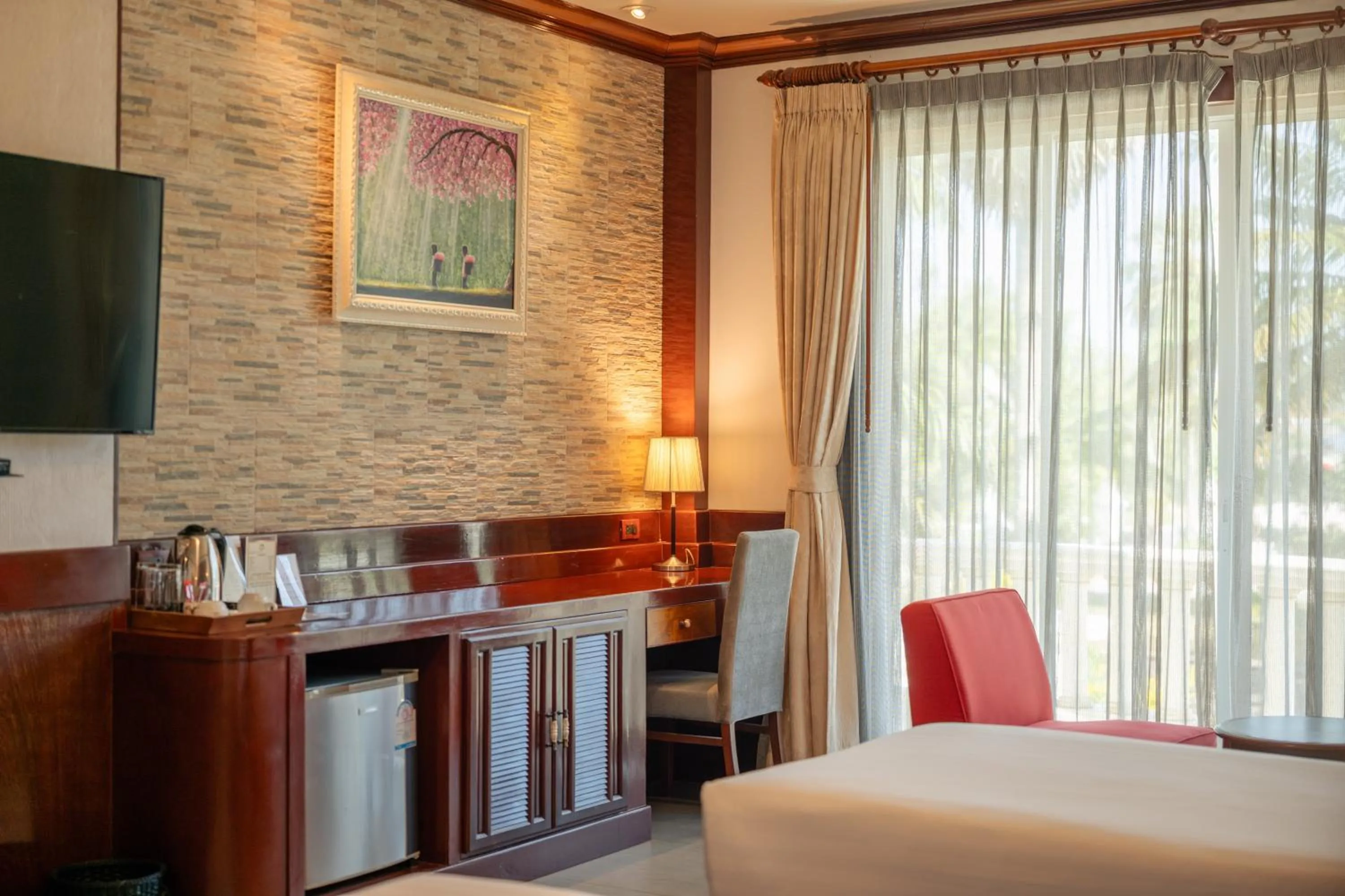 Seating area, Bed in Erawan Phangnga Hotel, Natai Beach