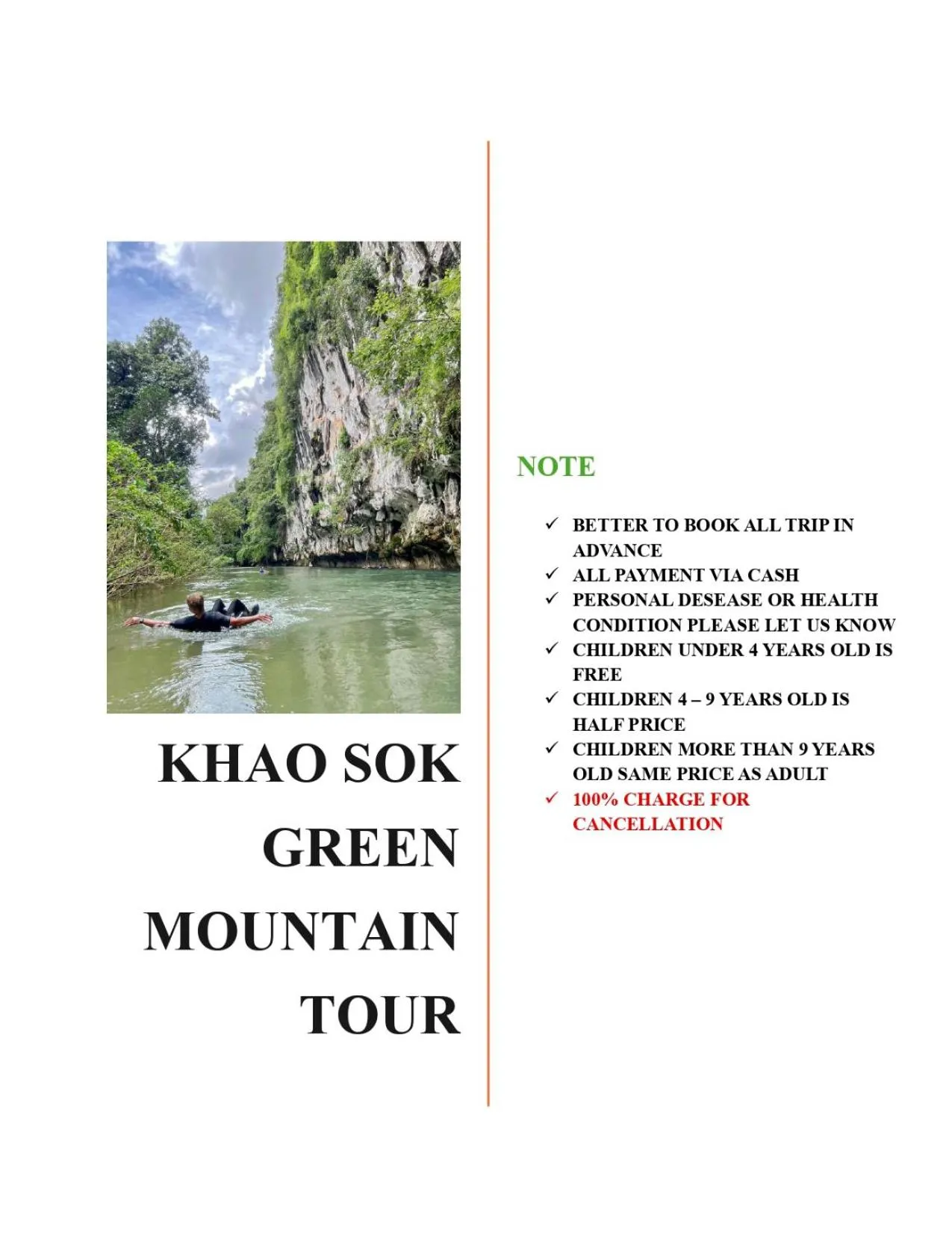 Activities in Khao Sok Green Mountain View
