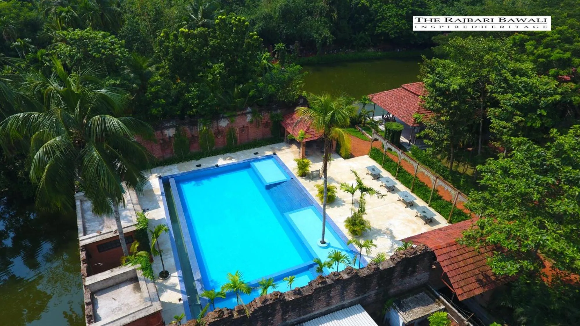 Pool view in The Rajbari Bawali
