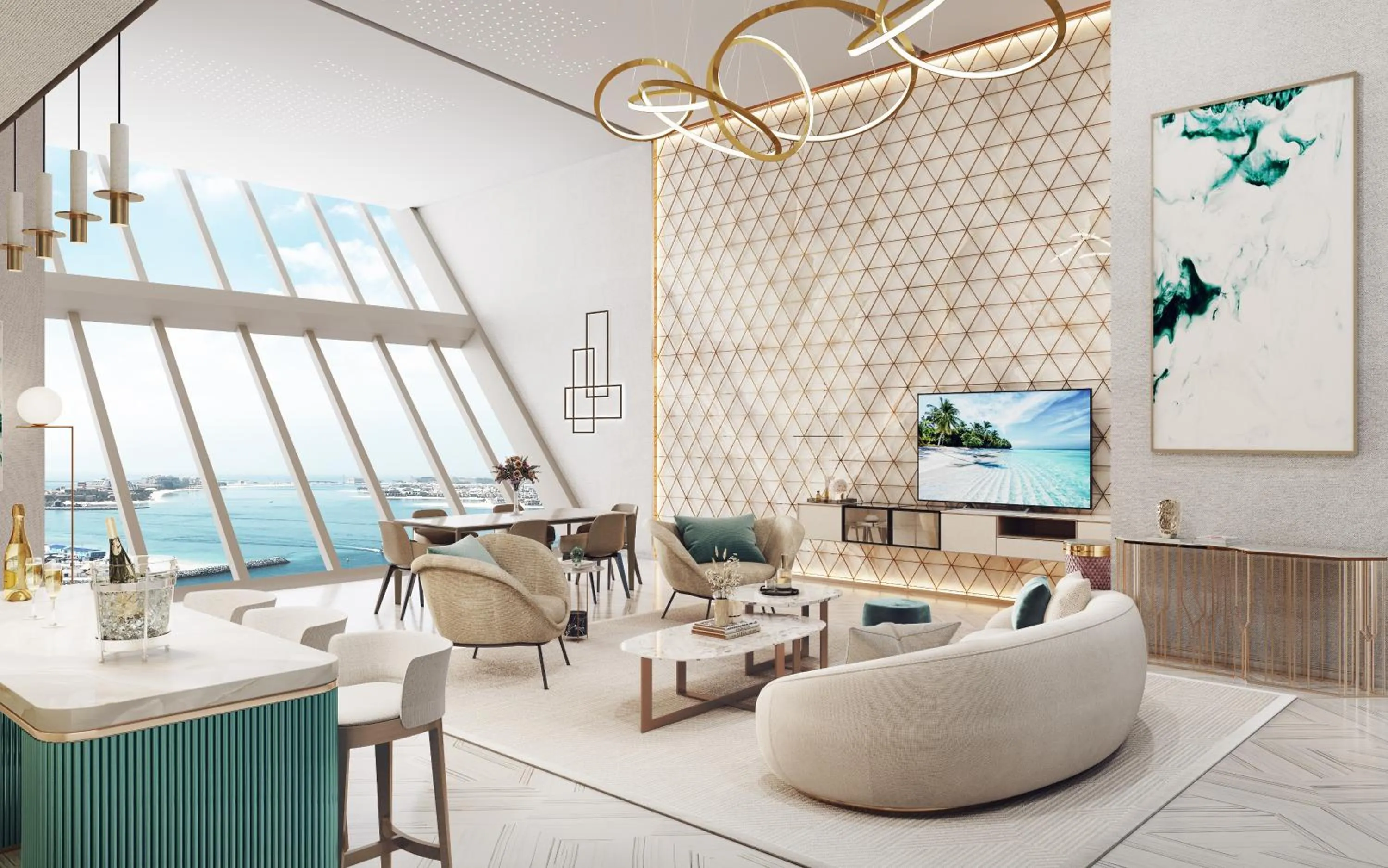Living room in FIVE Palm Jumeirah Dubai