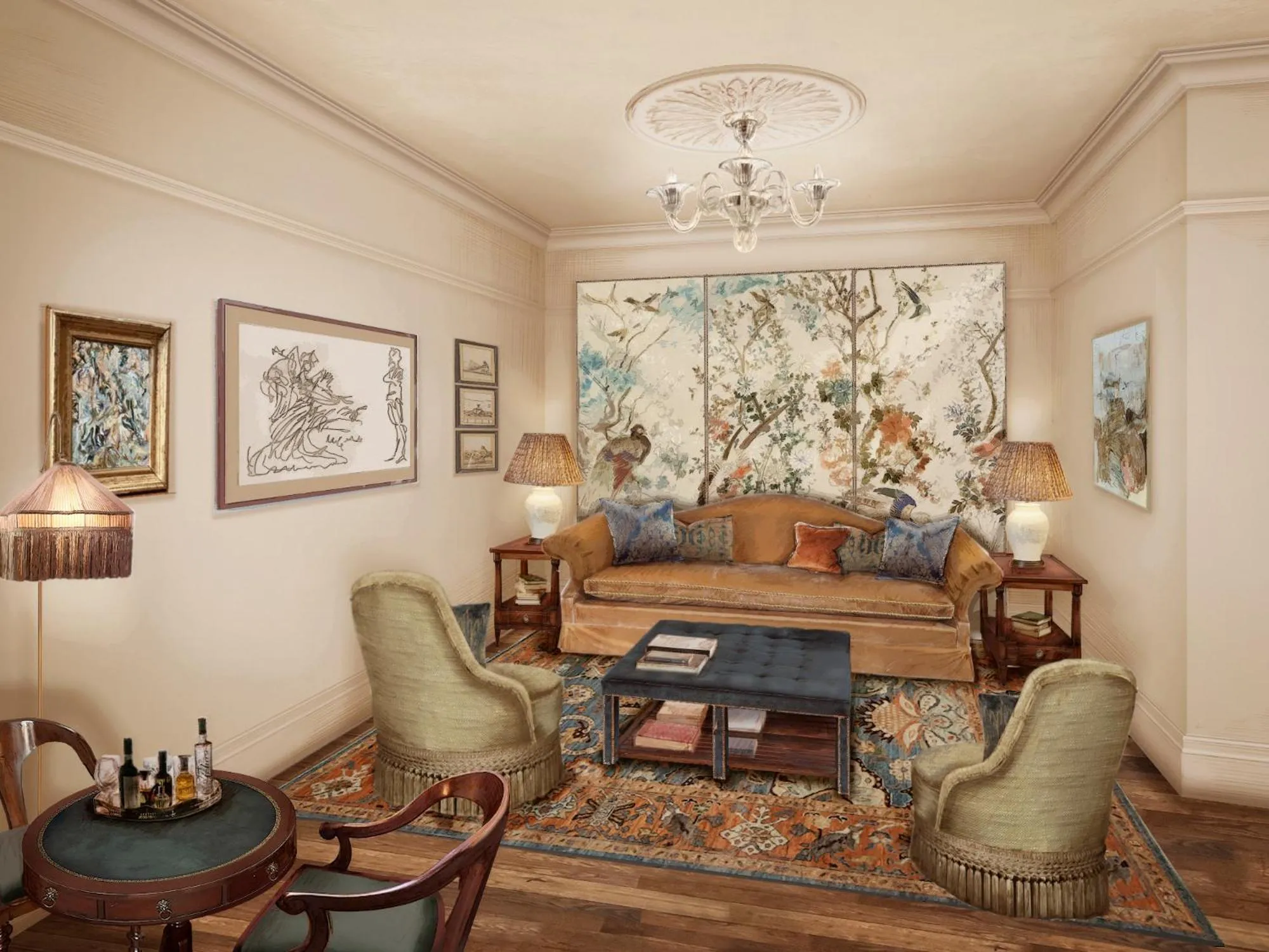 Seating area in The Ned