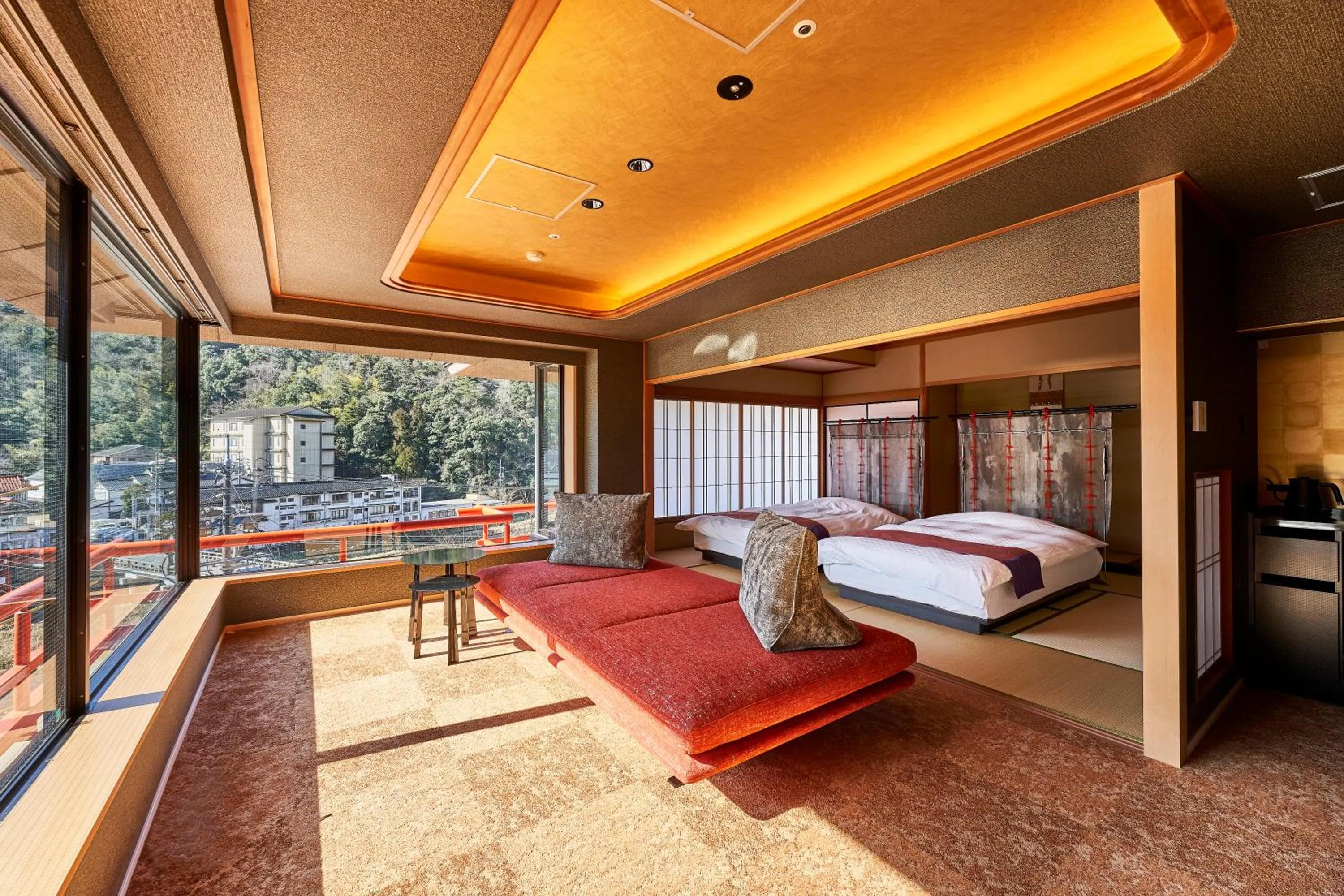 Living room, Bed in Mansuirou