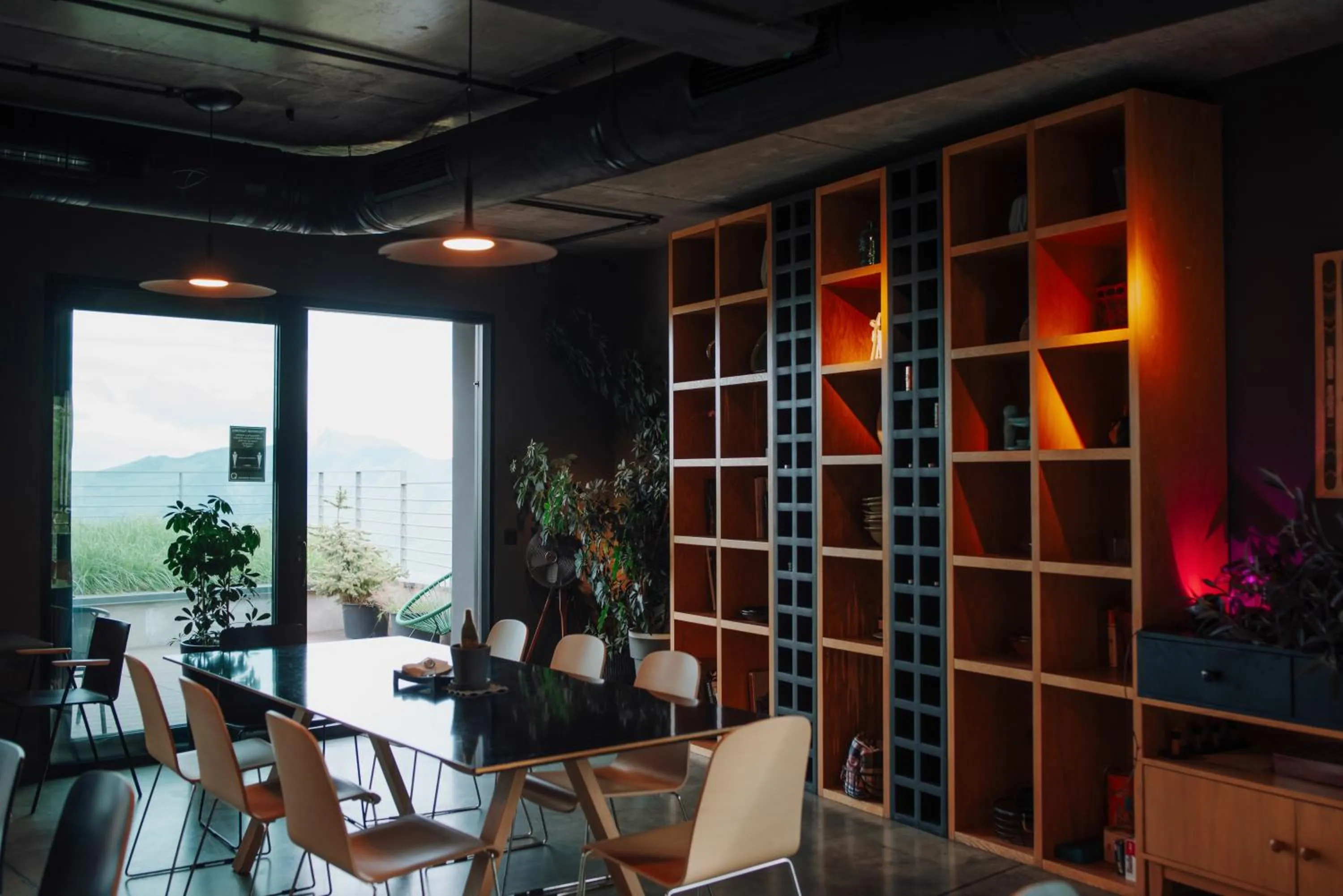 Seating area in Quadrum Hotel