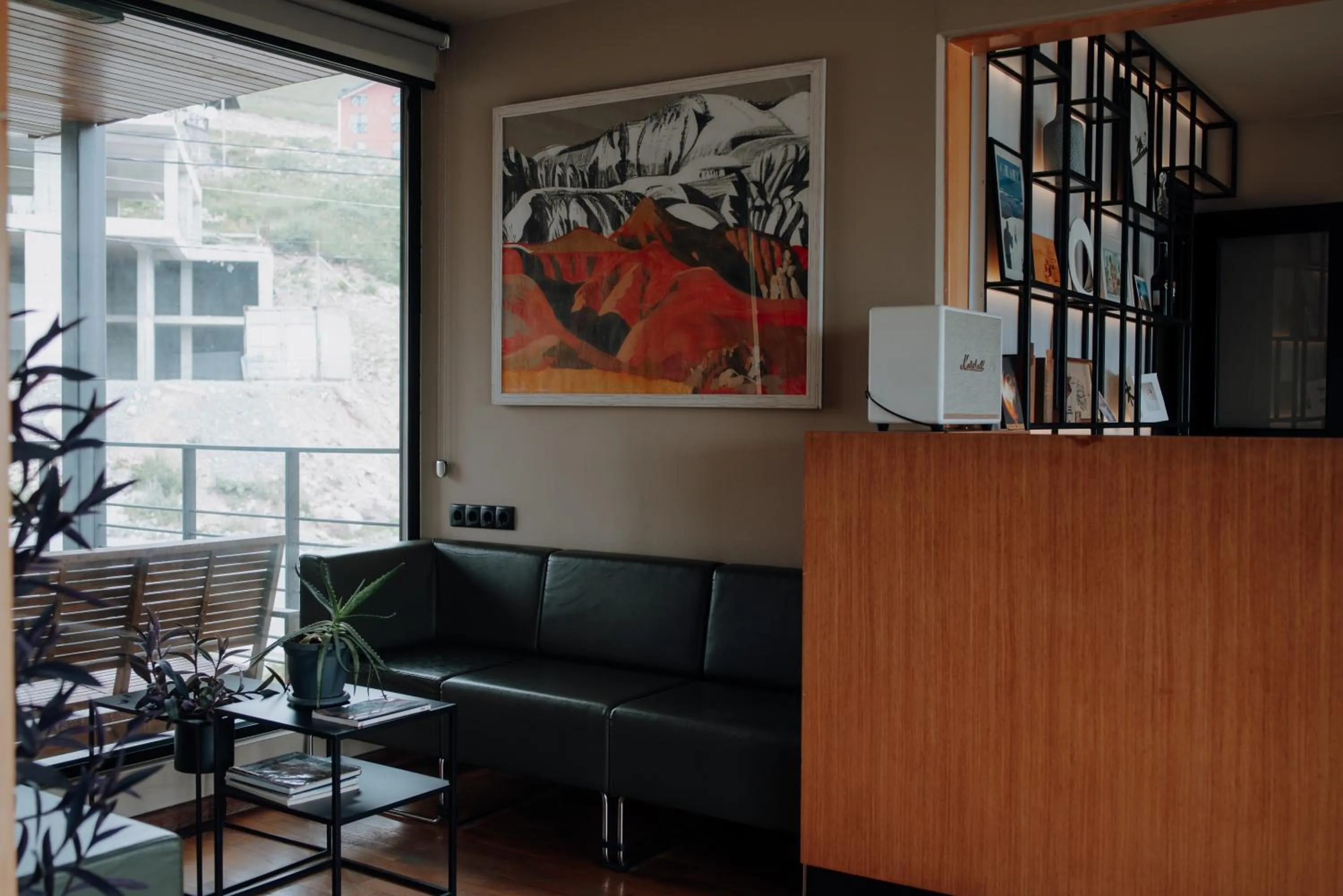 Seating area in Quadrum Hotel