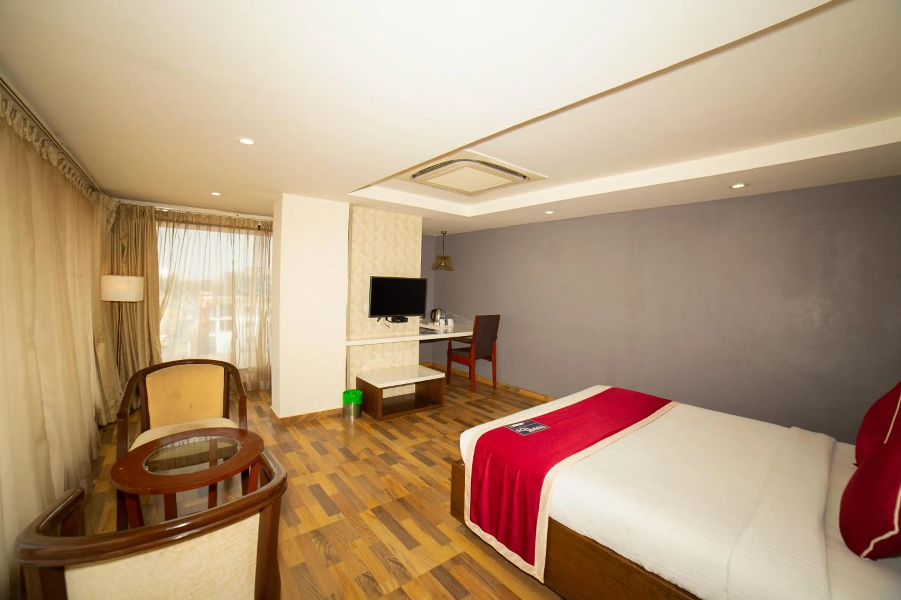 Bedroom, Bed in Icon Business Hotel by Bhagini