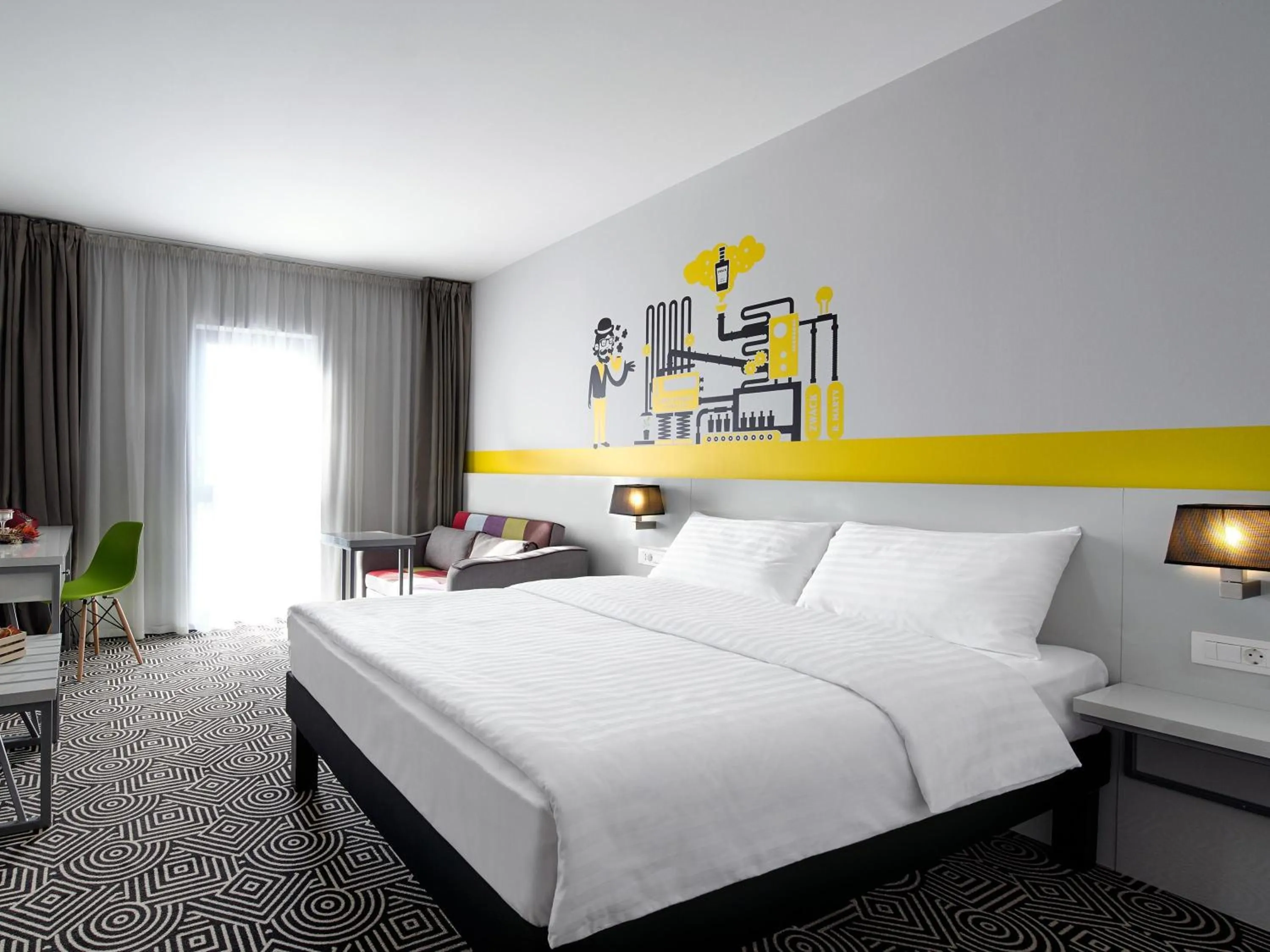 Bedroom, Bed in ibis Styles Arad