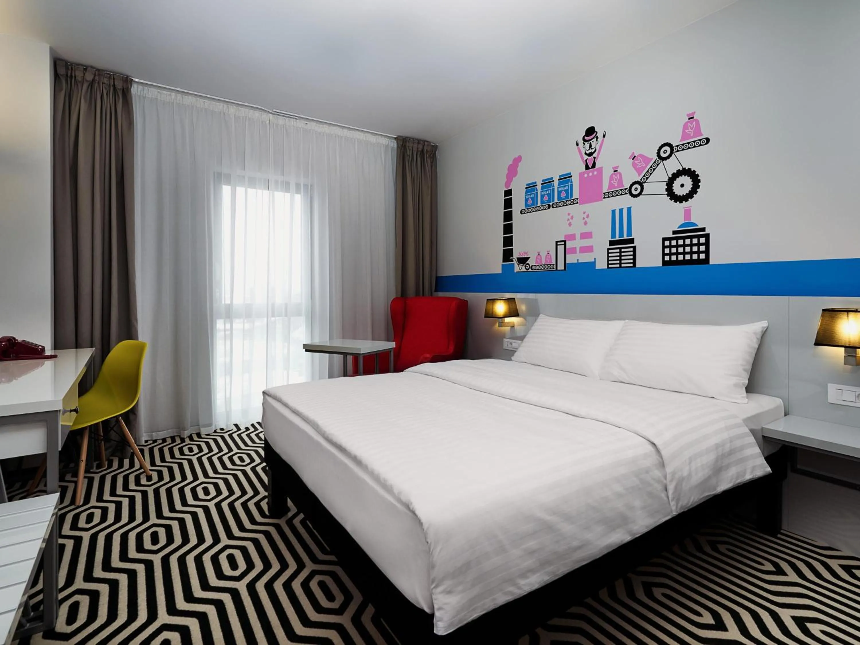 Bedroom, Bed in ibis Styles Arad