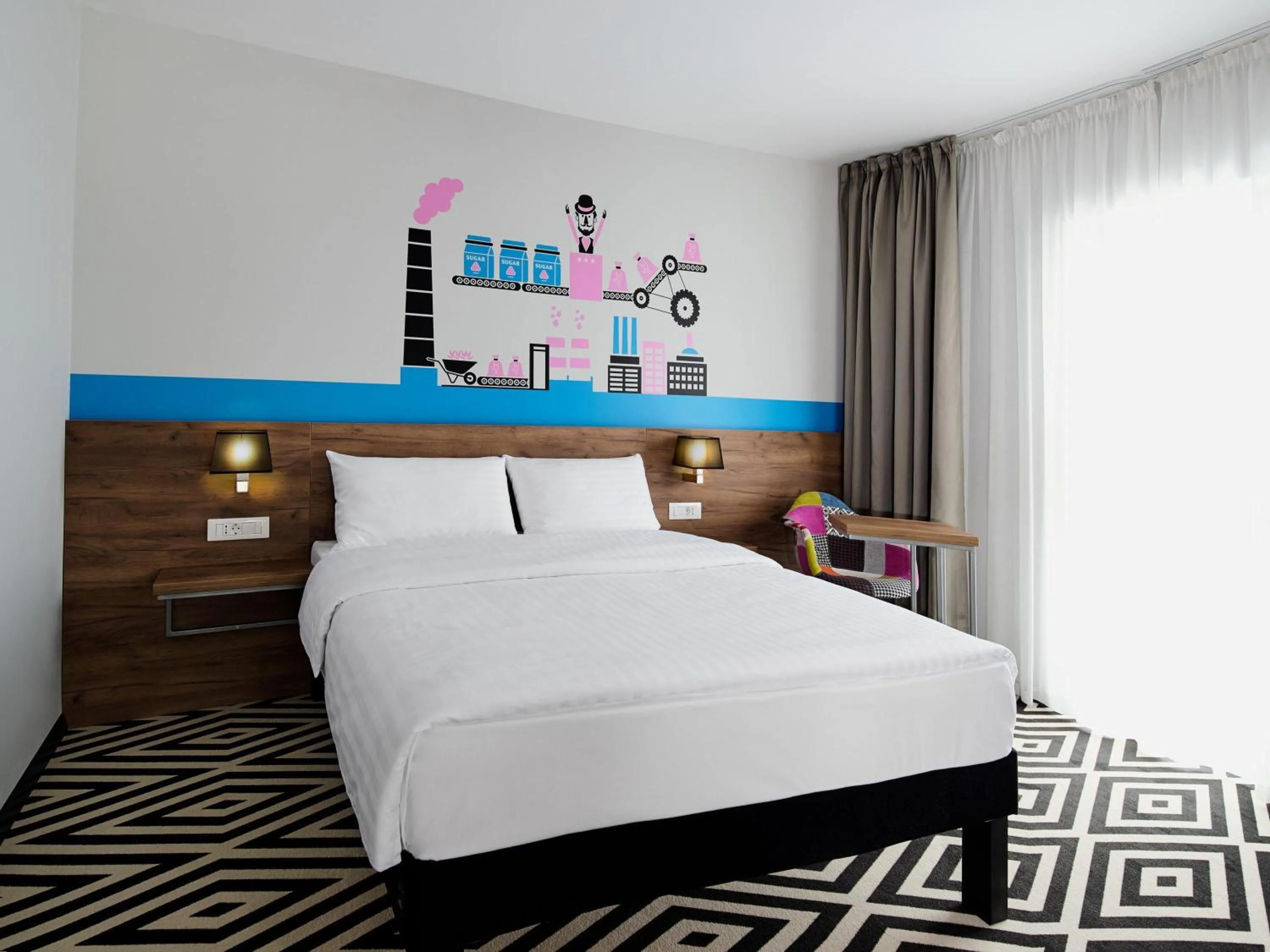 Bedroom, Bed in ibis Styles Arad