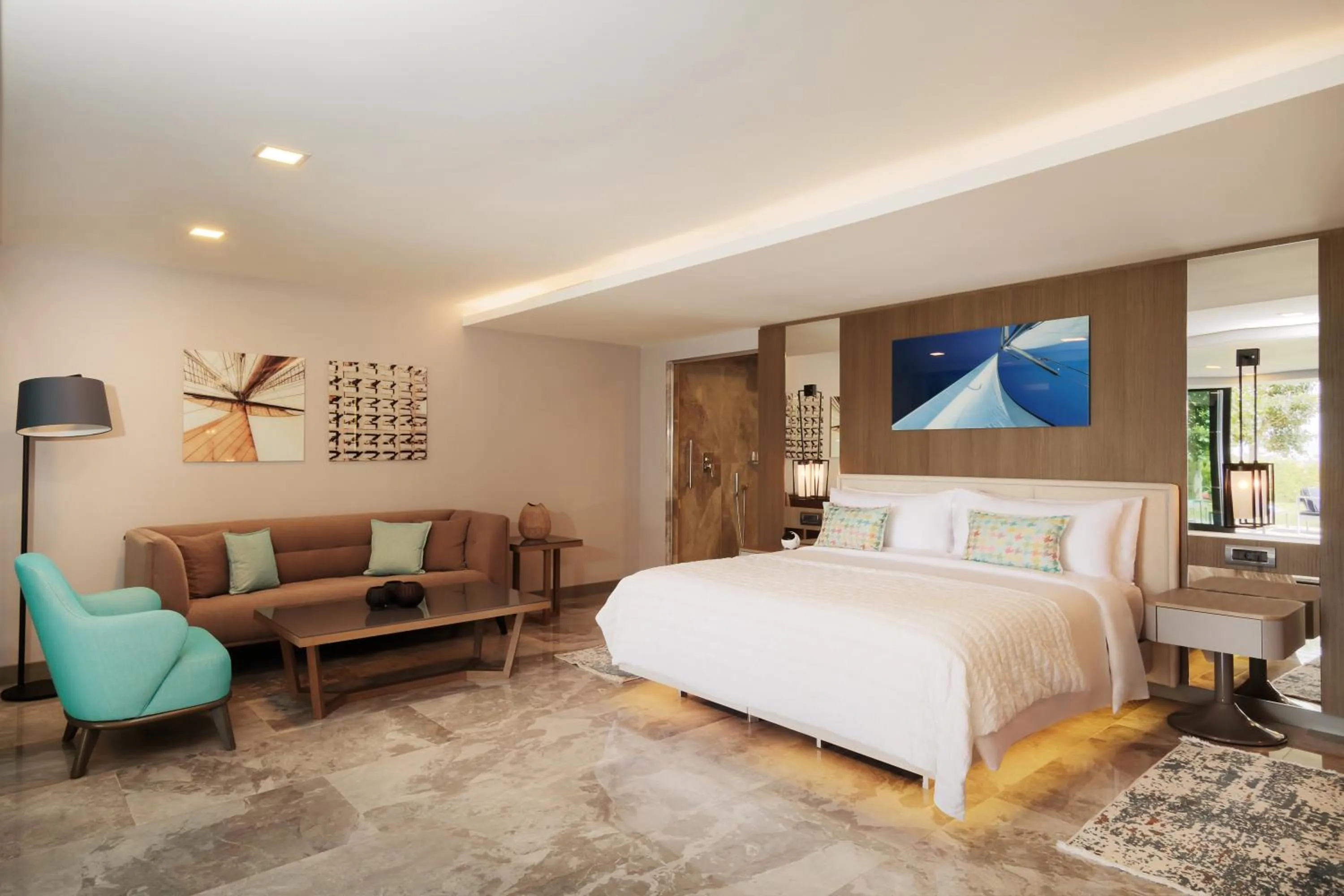 Bathroom, Bed in Le Meridien Bodrum Beach Resort