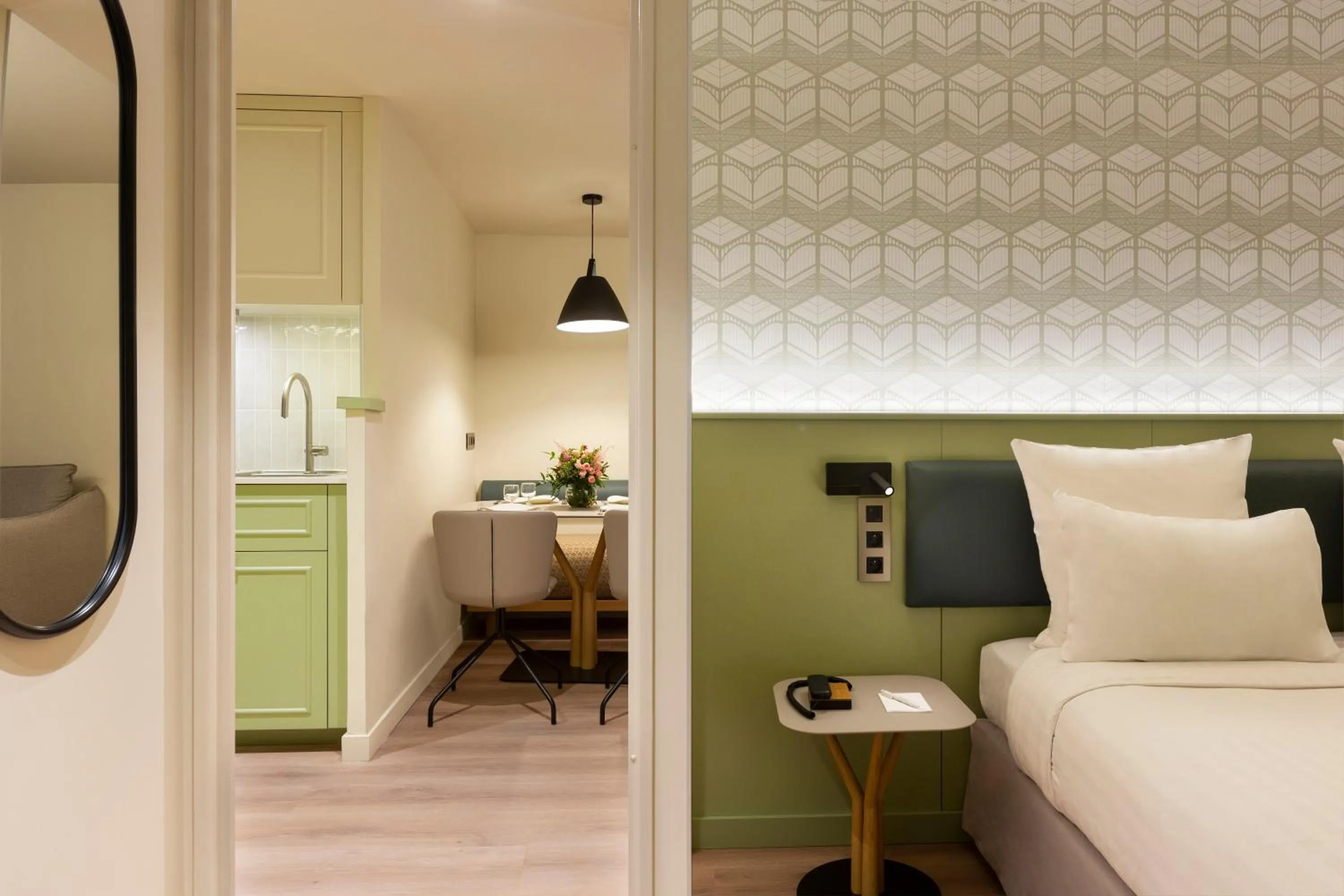 Bed in Citadines Les Halles Paris