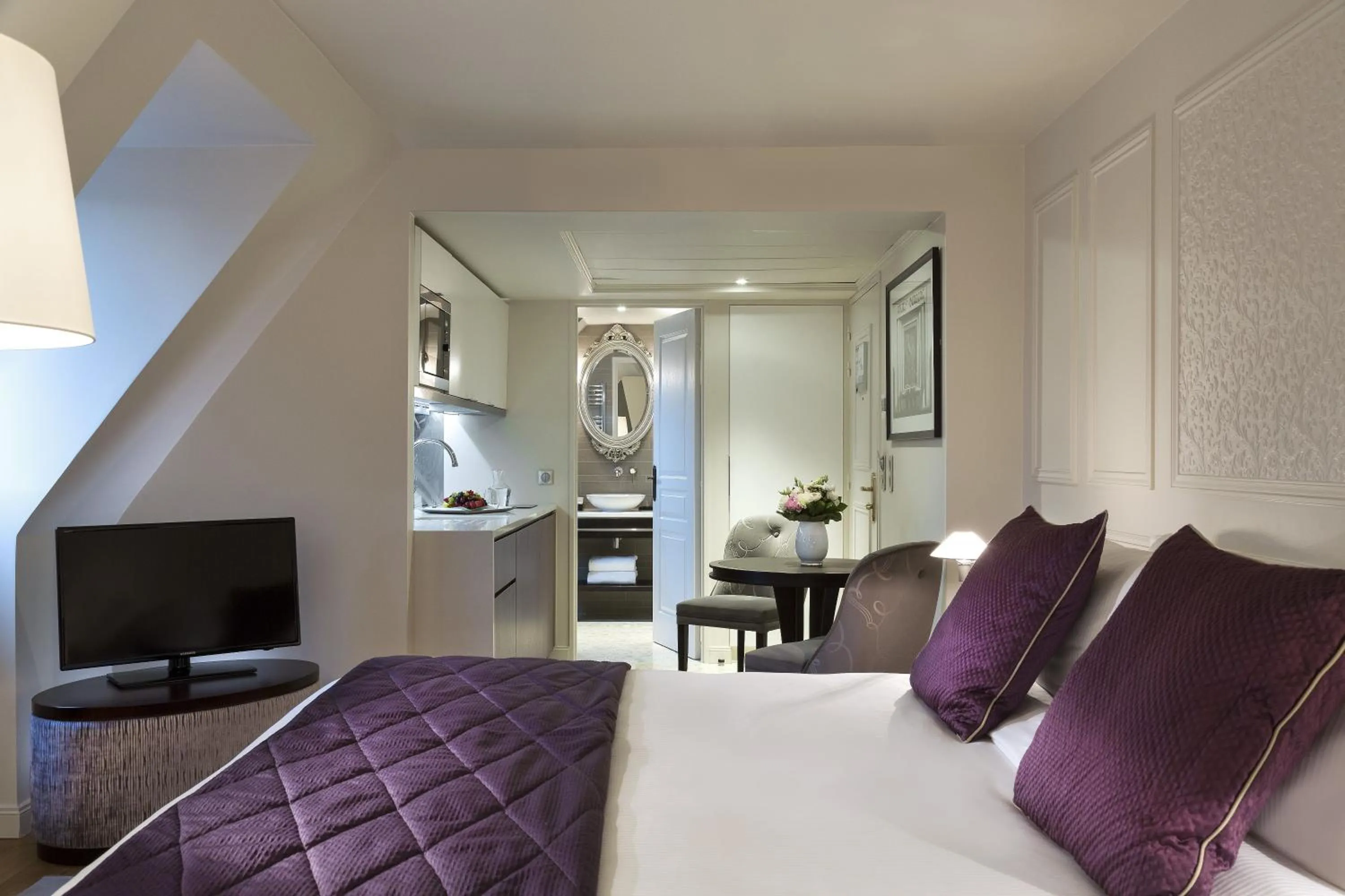 Bedroom, Bed in La Clef Louvre Paris by The Crest Collection