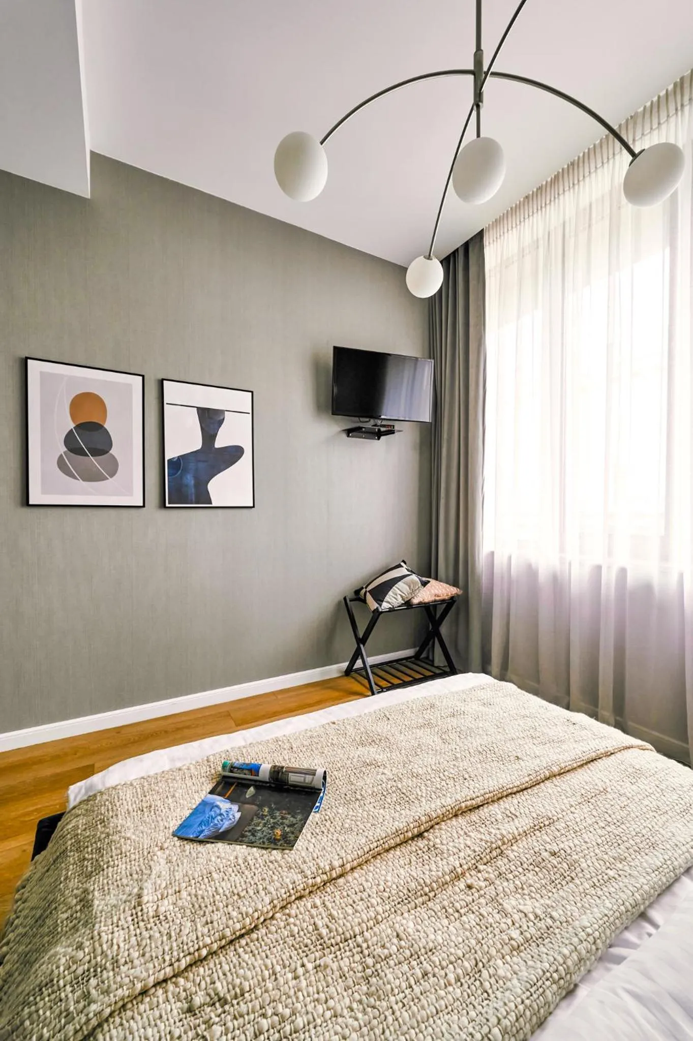 Bed in Wielopole17 Max Apartment with AC