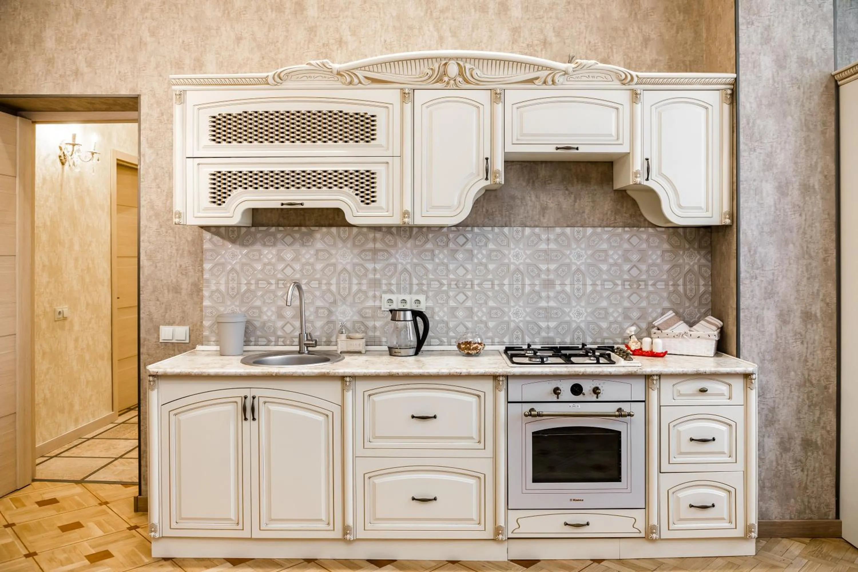Kitchen or kitchenette in Dat Exx Apartments on Marjanishvili