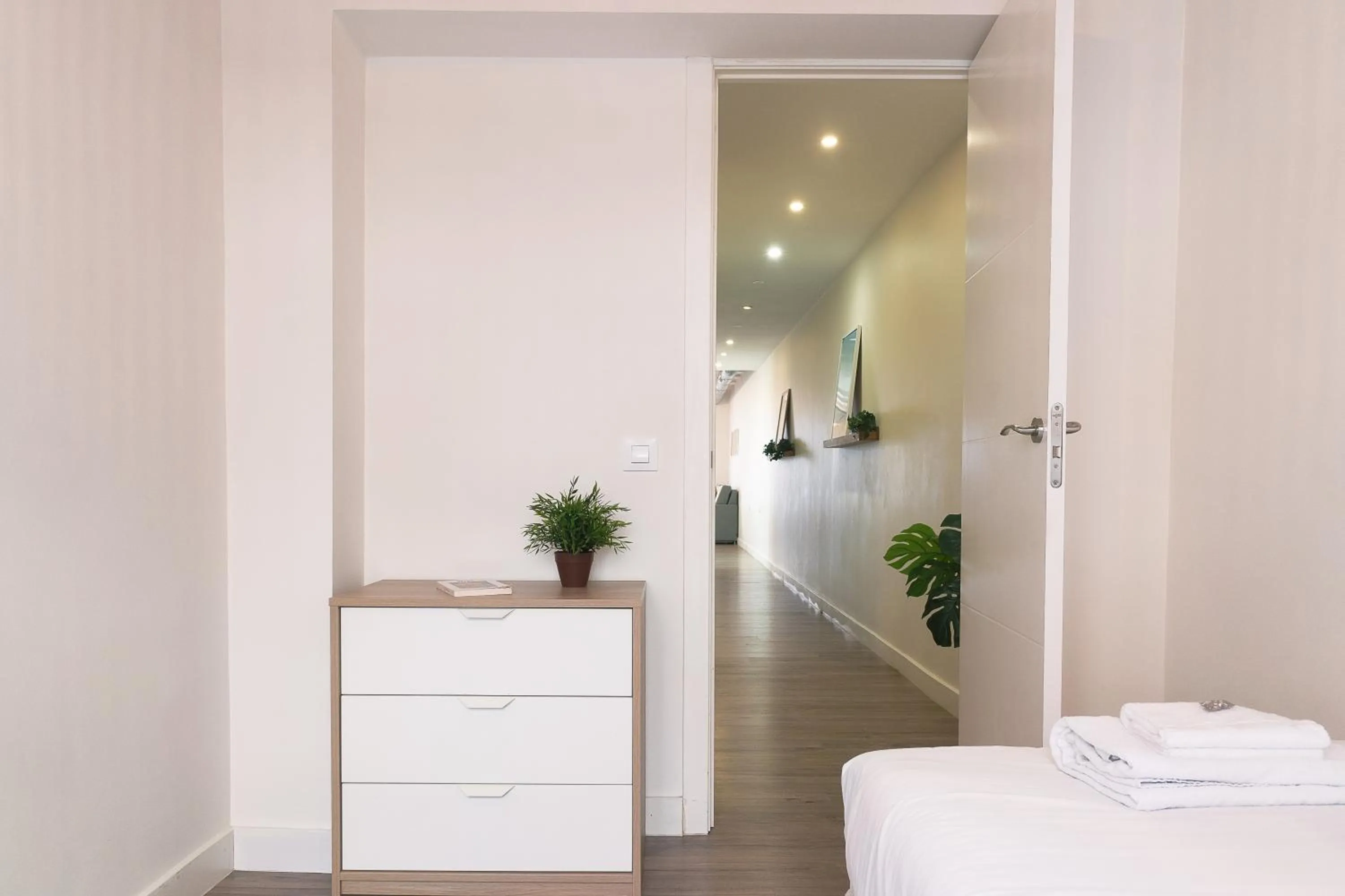 Bedroom, Bed in Modern Catalan Apartments by Olala Homes