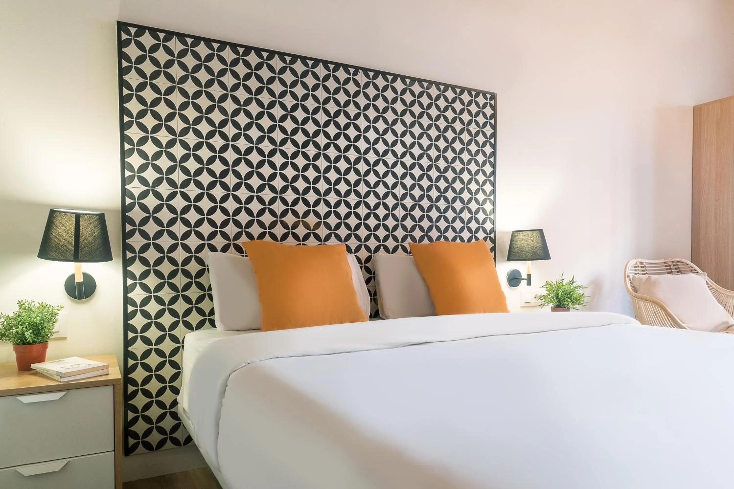 Bedroom, Bed in Modern Catalan Apartments by Olala Homes