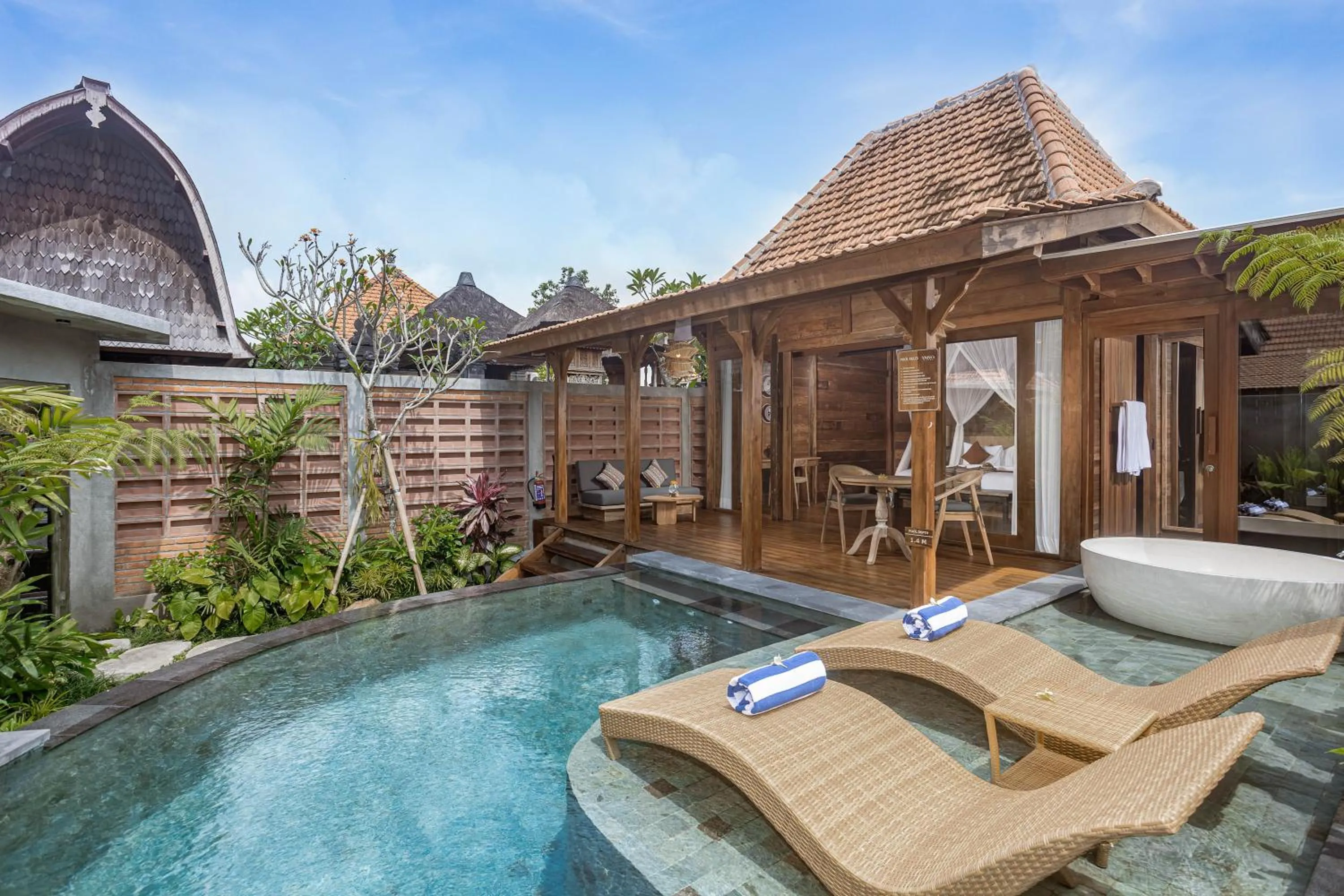 Pool view in Yana Villas Kemenuh by GenuineHost