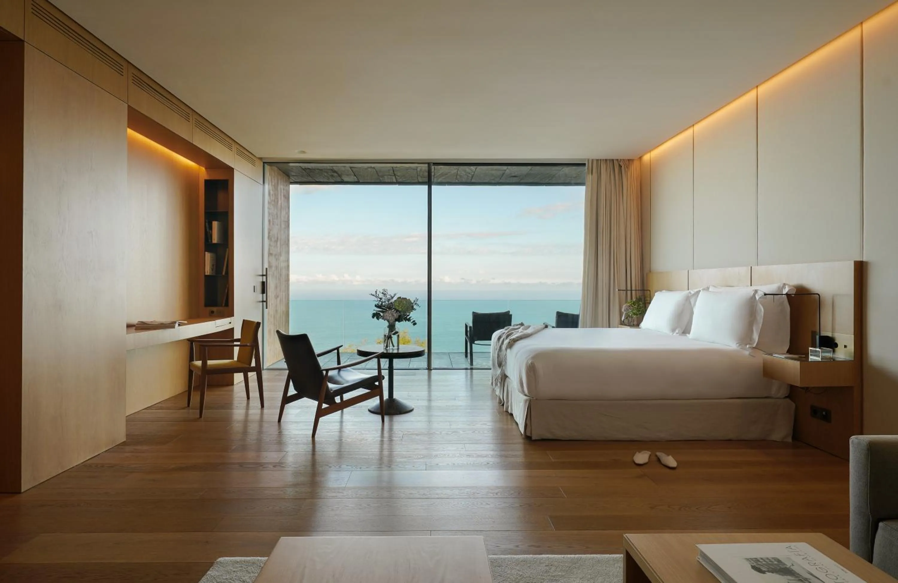 Bedroom, Bed in Akelarre - Relais & Châteaux