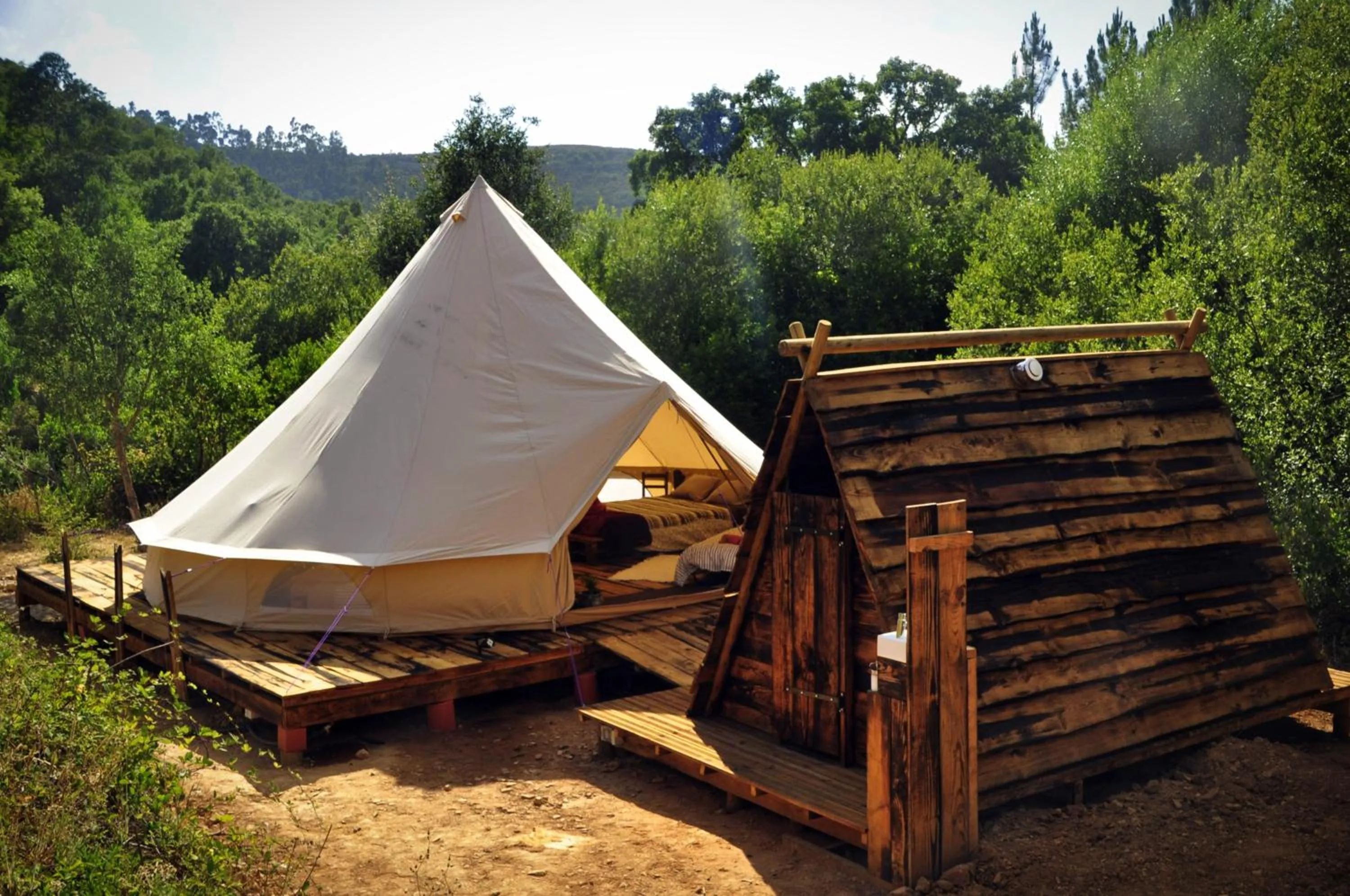 Riverside Deluxe Tent - single occupancy in Quinta Alma - Ecological Retreat Farm