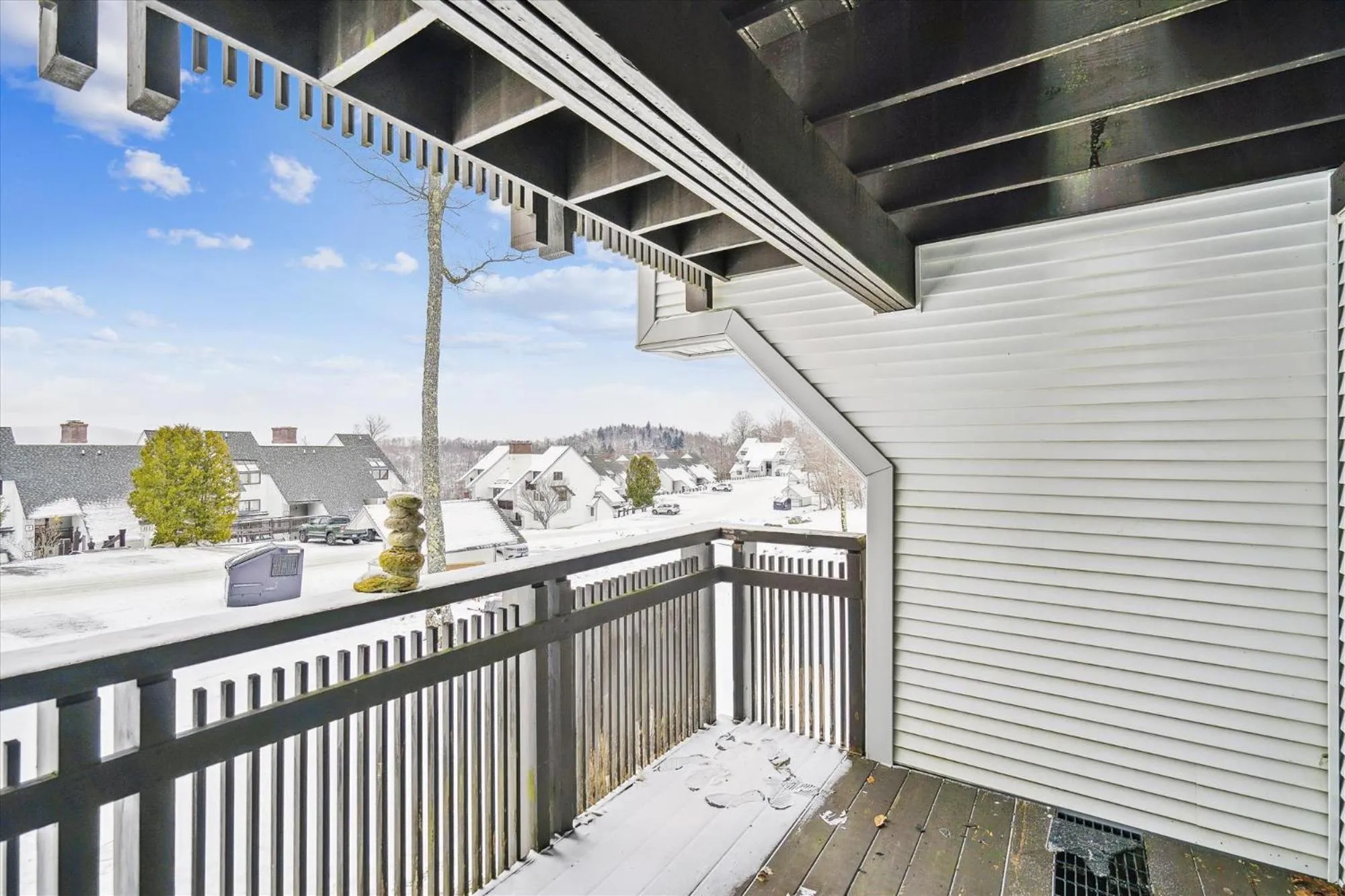 Balcony/Terrace in Ski on ski off, conveniently located, 2 bedroom condo with beautiful views, access to indoor pool Sunrise B3