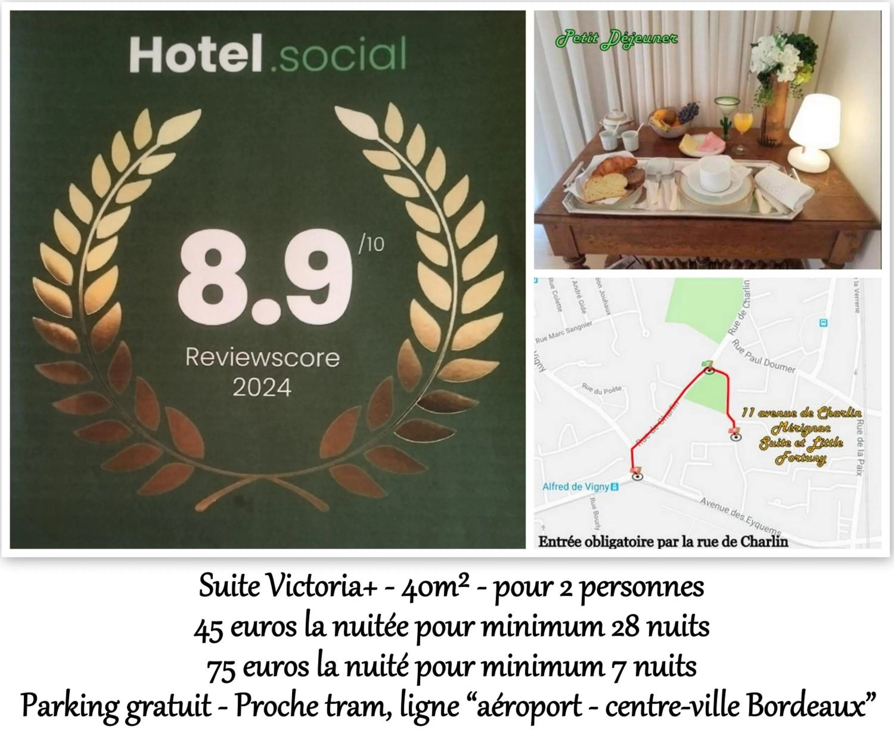 Breakfast in LE FORTUNY - 3 Suites, 2 apparts, 1 chambre - proche TRAM ligne aéroport et parking gratuit