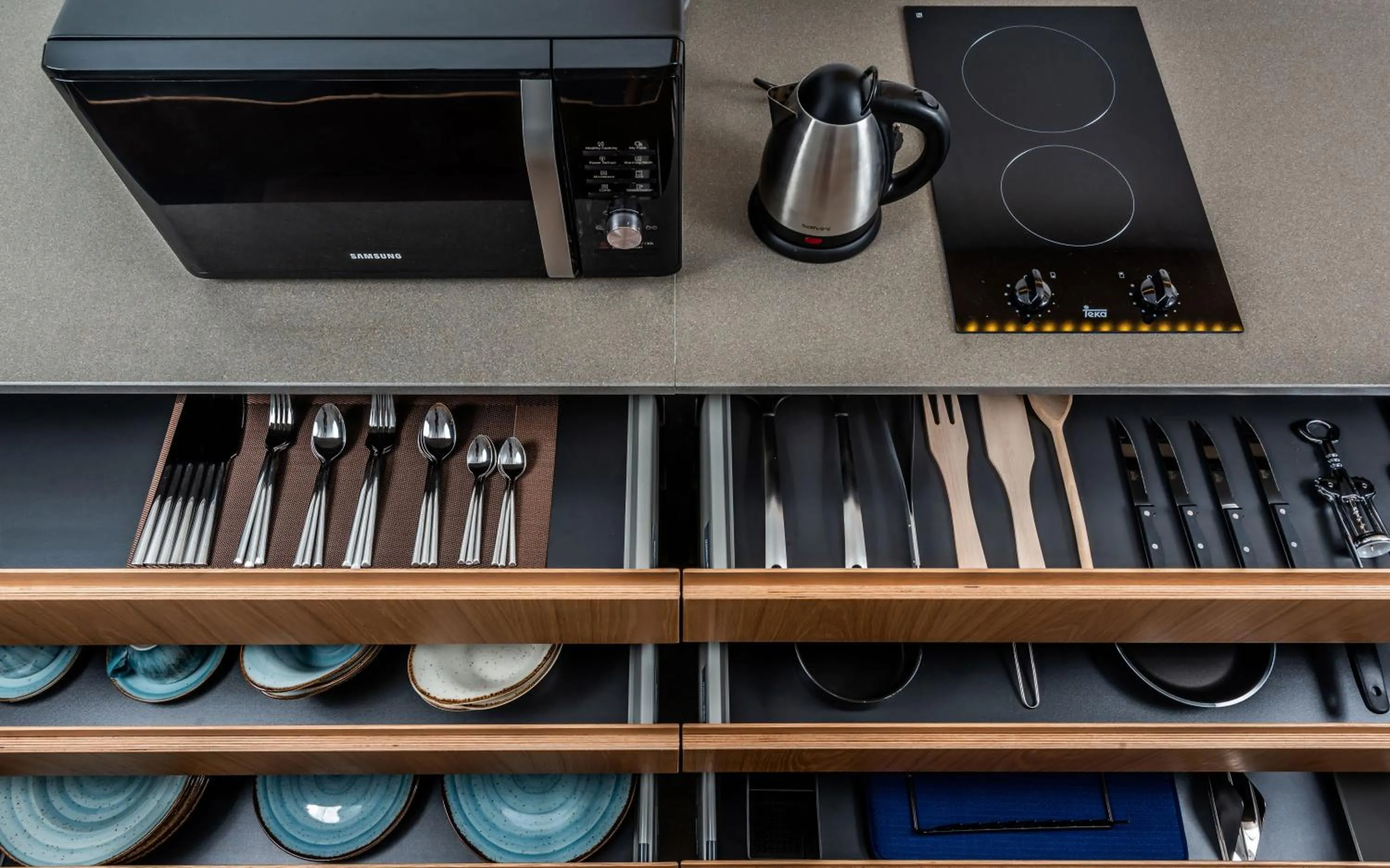 Kitchen or kitchenette in Dreambox Mykonos Suites and Mini Villas