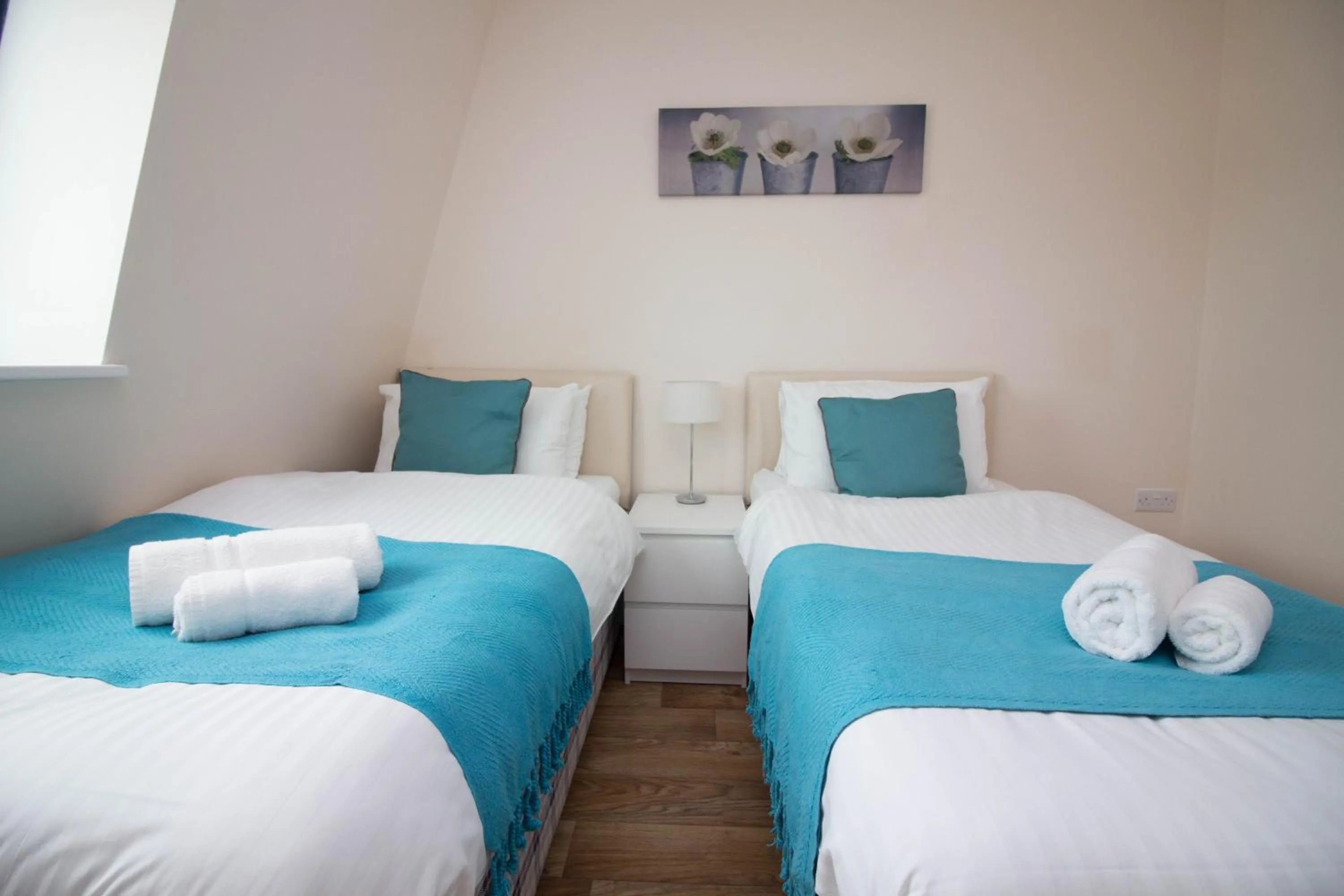 Bedroom, Bed in Castle Point Apartments Southampton Premier Lodge