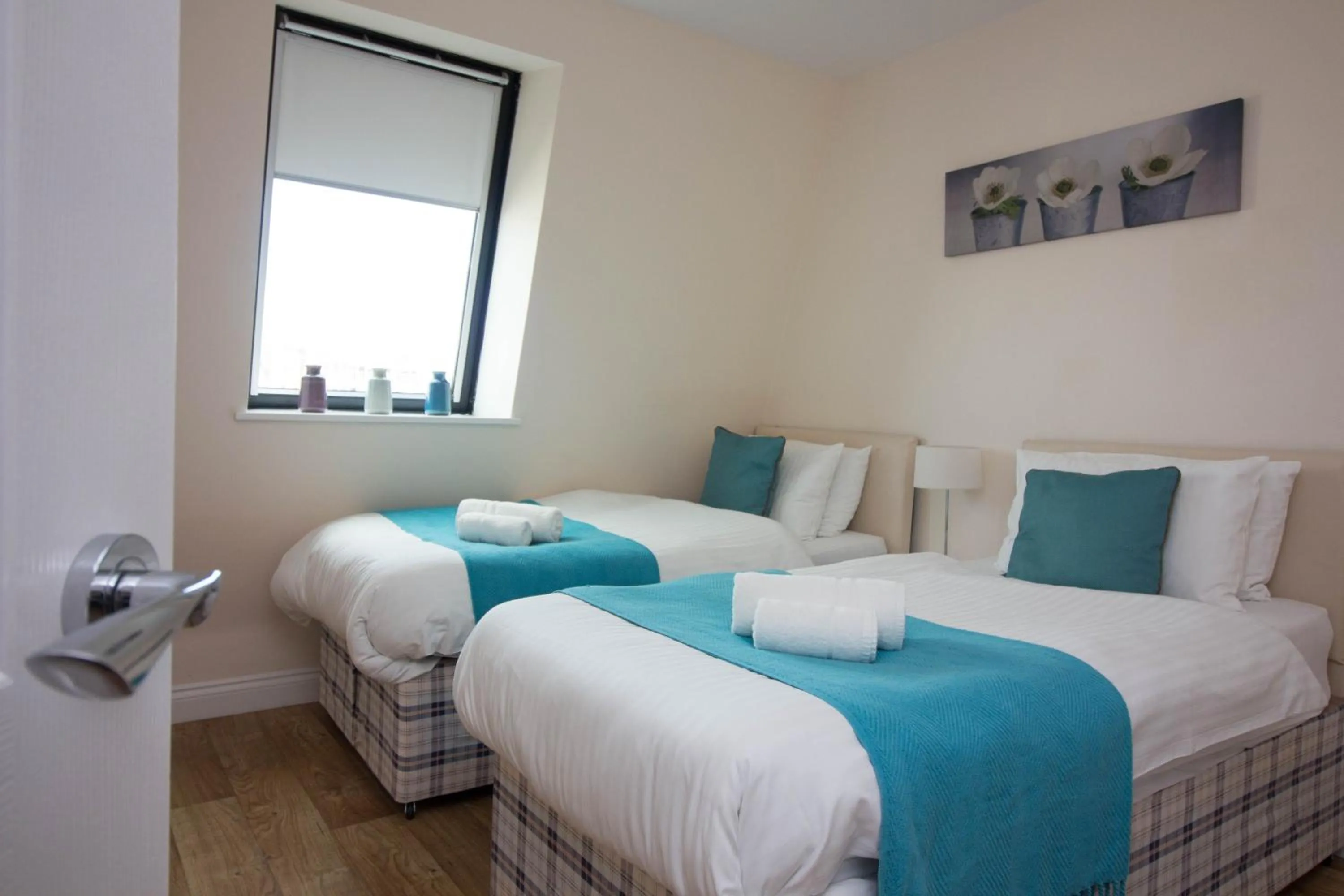 Bedroom, Bed in Castle Point Apartments Southampton Premier Lodge