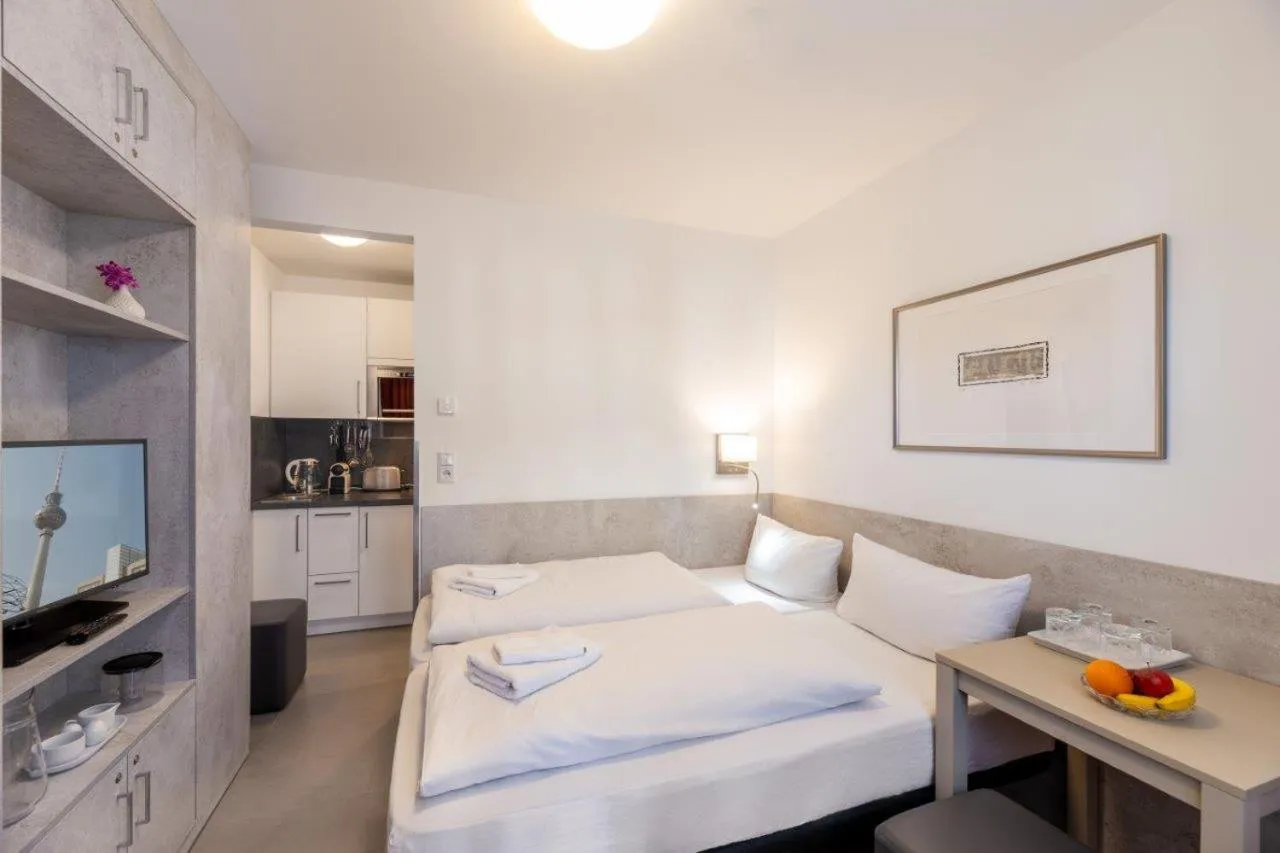 Bed in TRIO Apartment Hotel Berlin