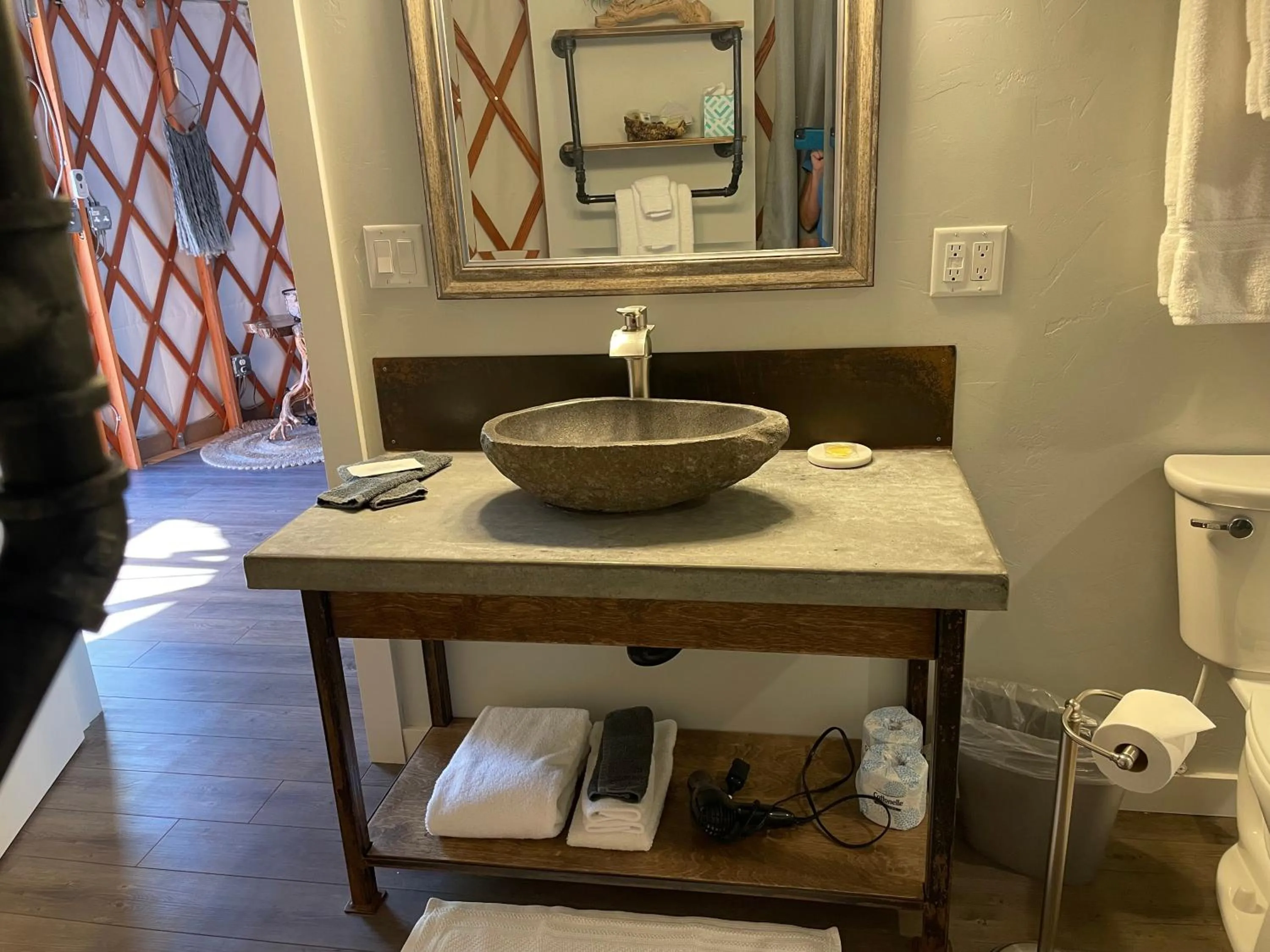 Toilet in Escalante Yurts - Luxury Lodging