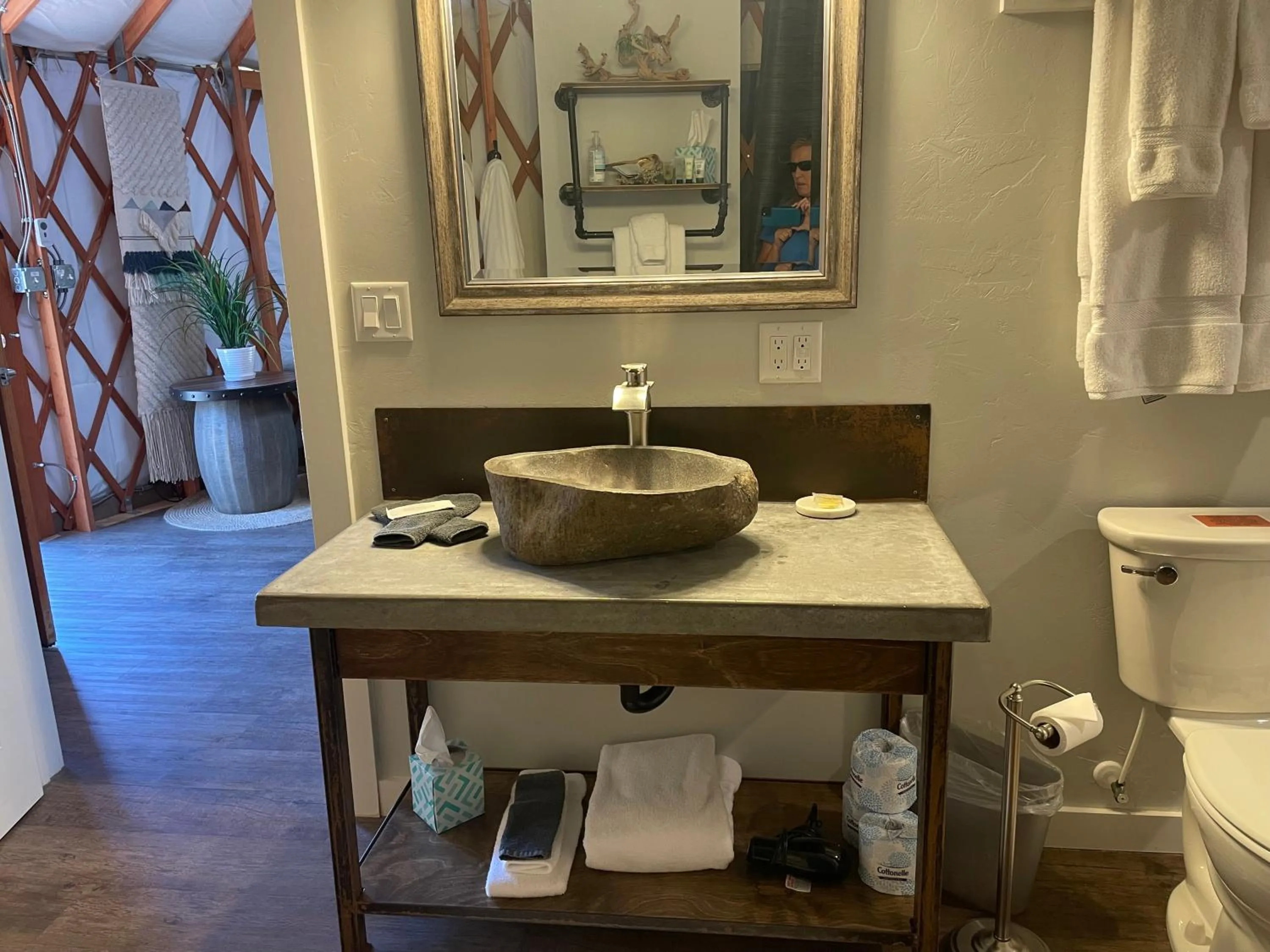 Toilet in Escalante Yurts - Luxury Lodging