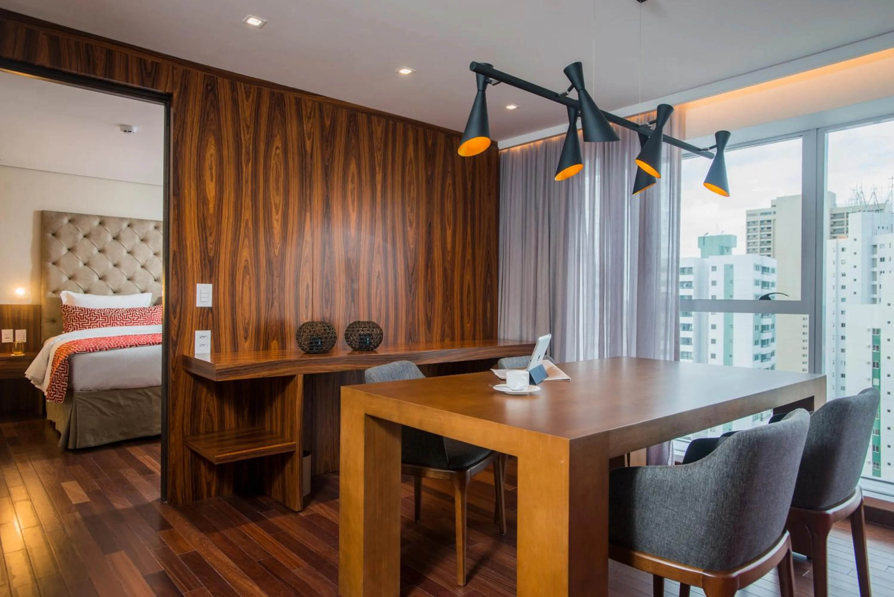 Seating area, Bed in Hotel Luzeiros Recife
