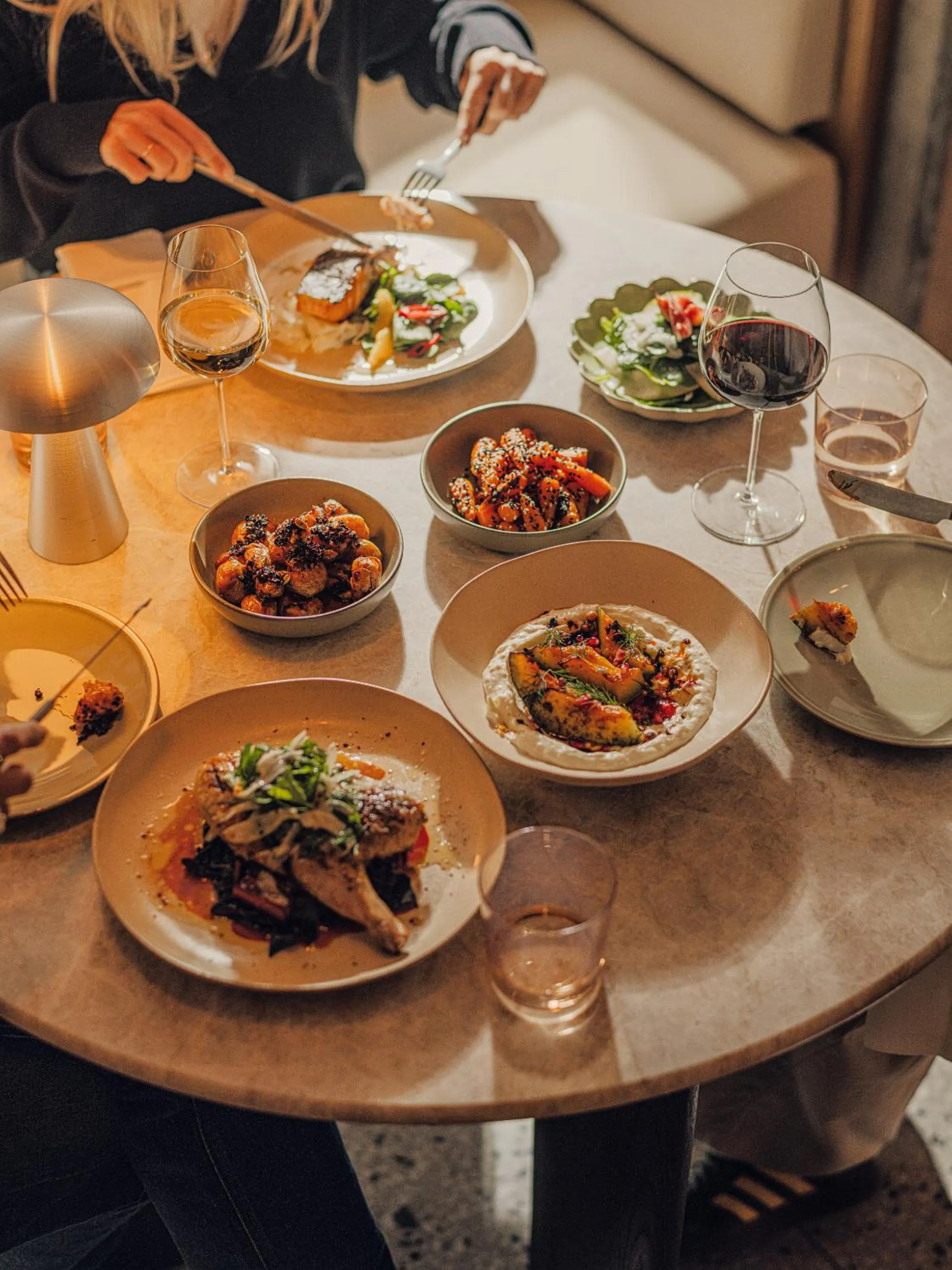 Food and drinks in Aethos London Shoreditch