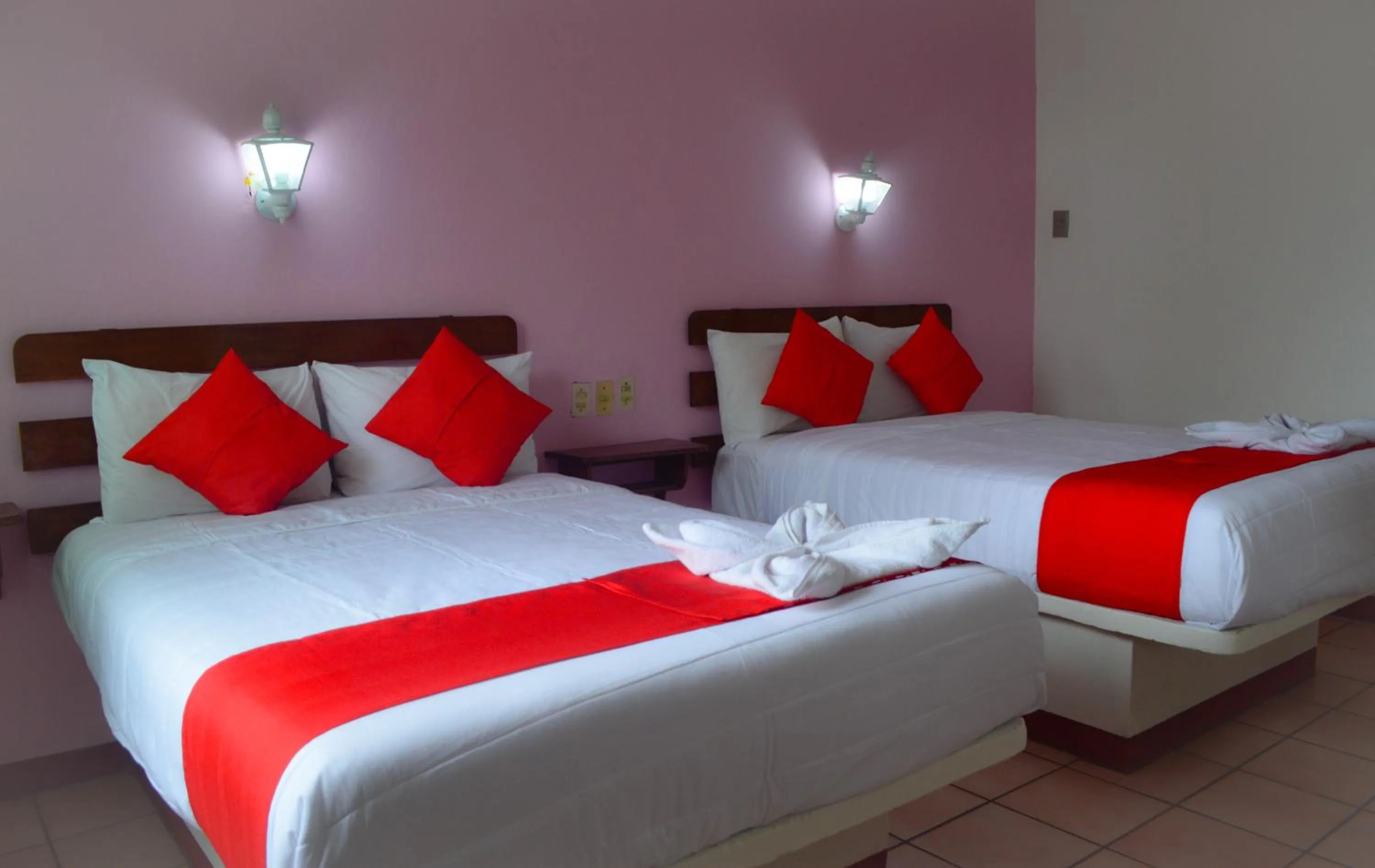 Bed in Hotel Kashlan Palenque