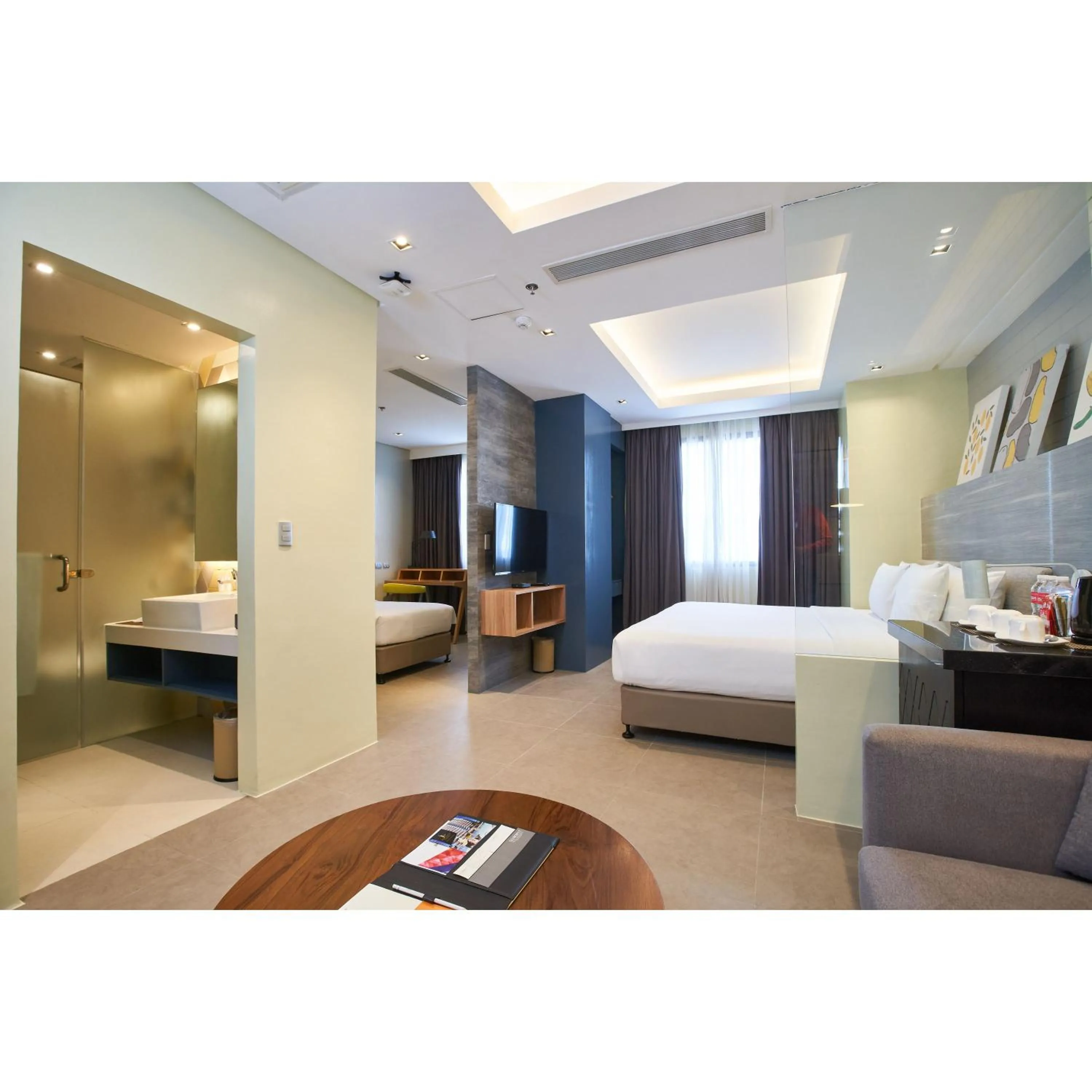 Living room, Bed in Summit Galleria Cebu