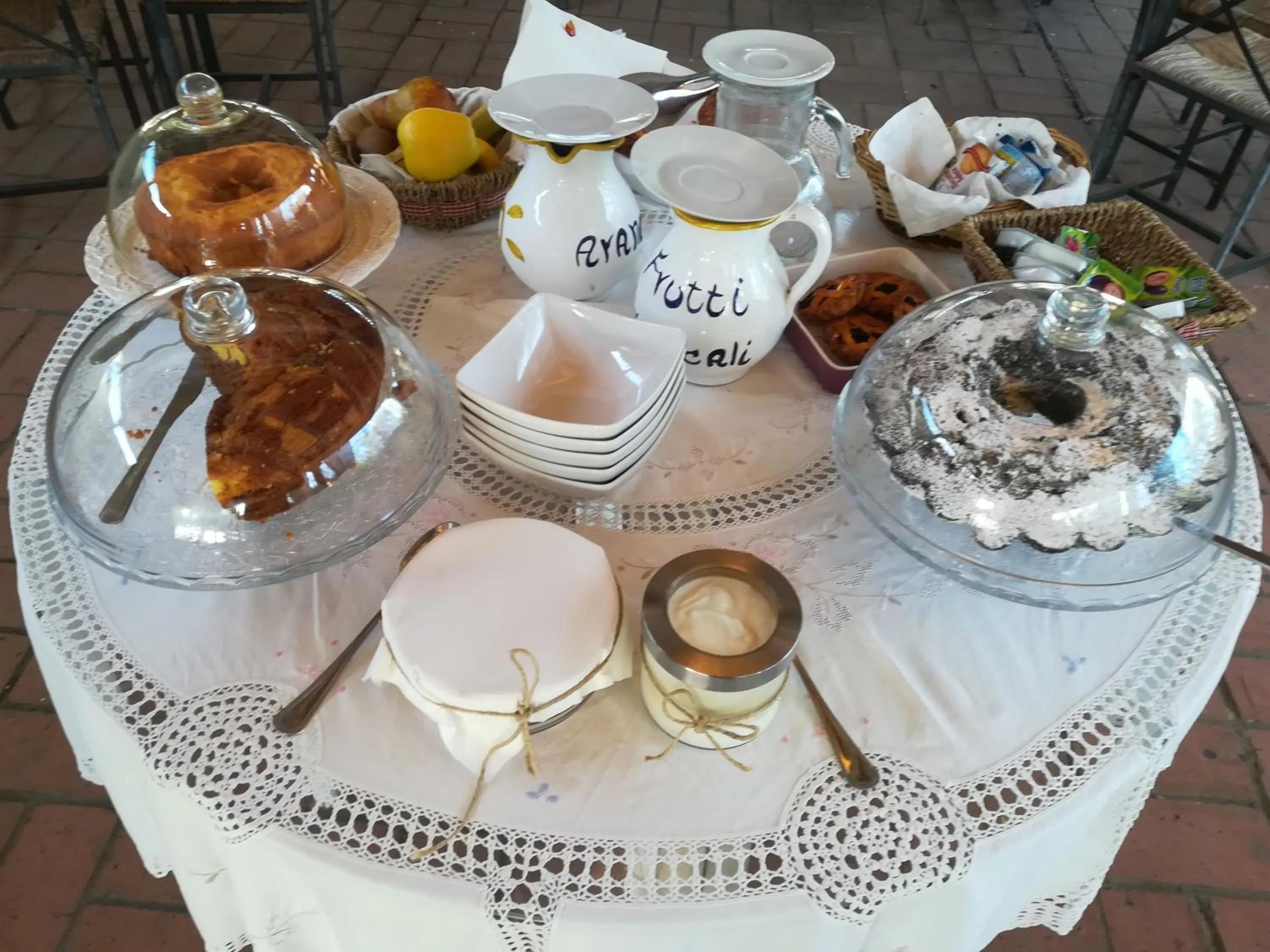 Italian breakfast in Baia D'Oro