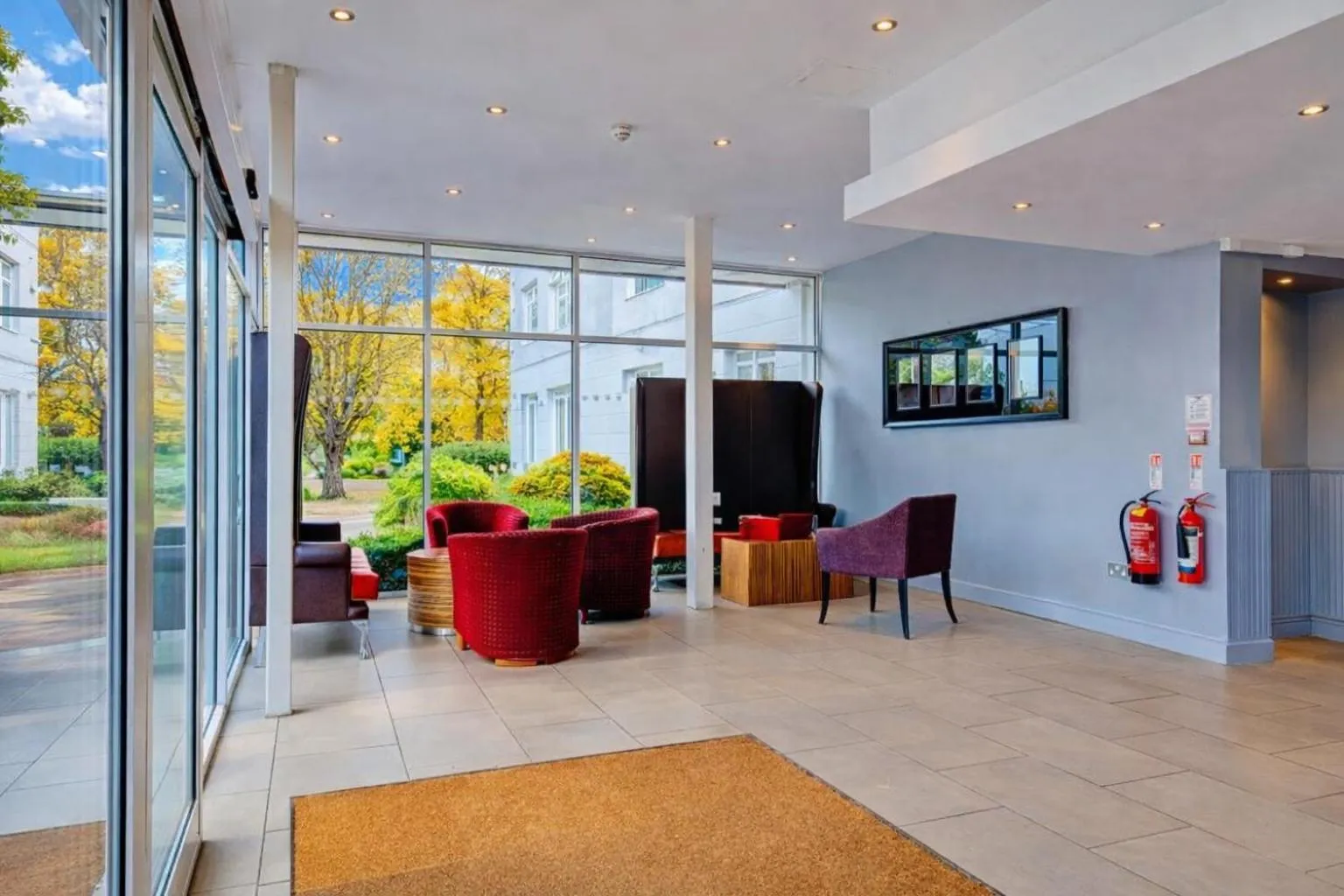 Lobby or reception in Manchester Airport Stanley Hotel by Belvilla