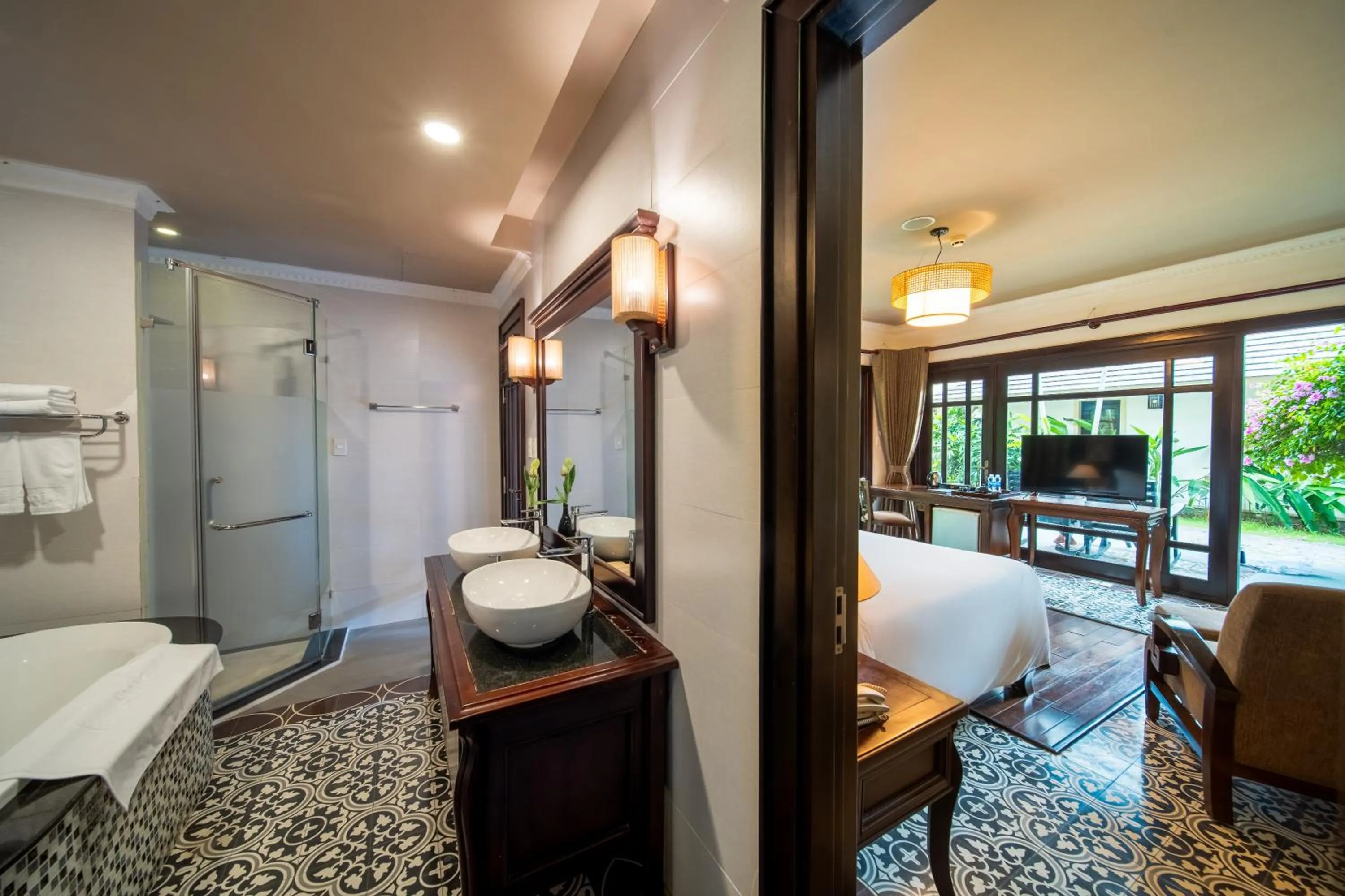 Shower in Anja Beach Resort & Spa