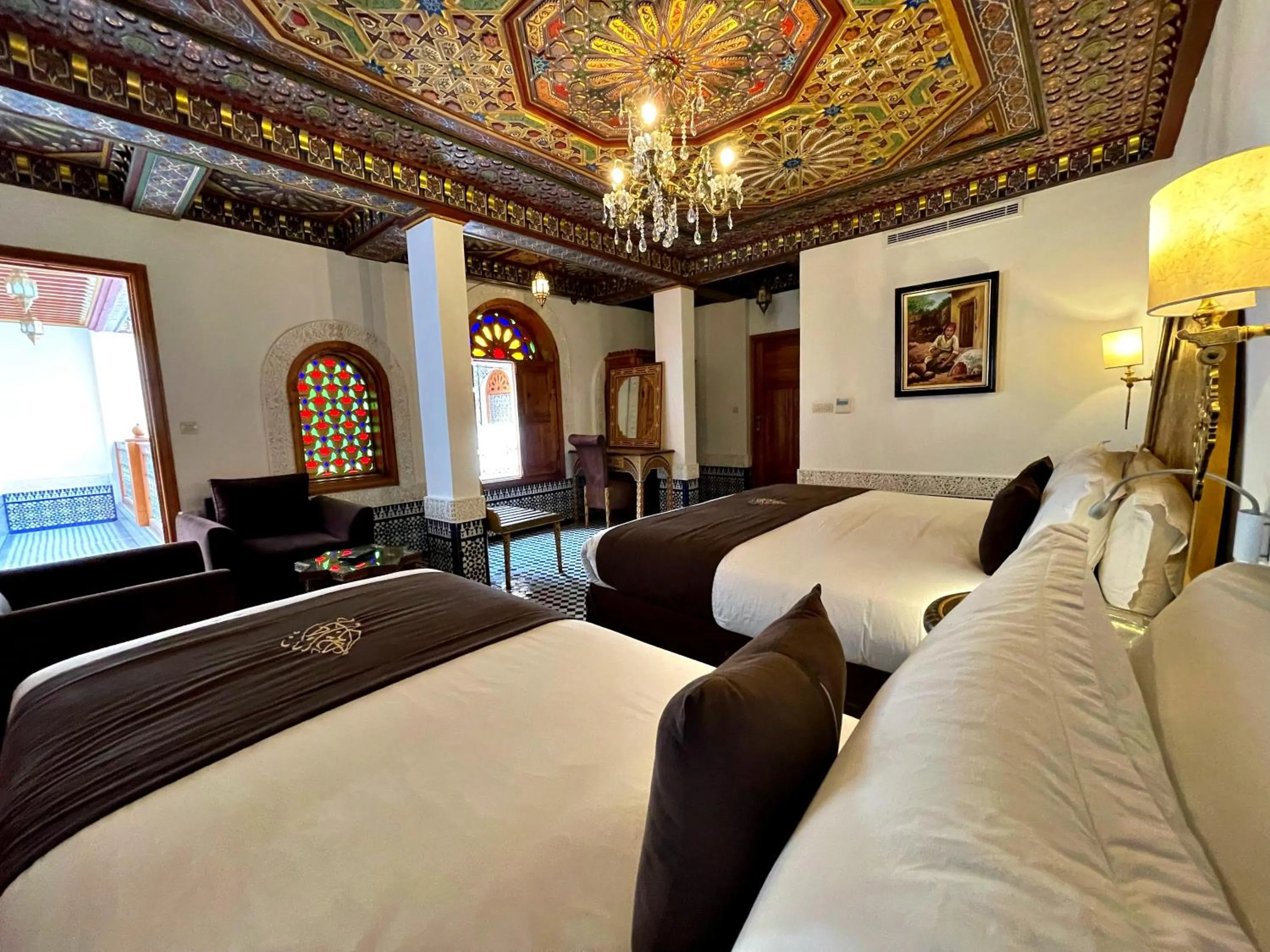 Bed in Riad Marjana suites & Spa